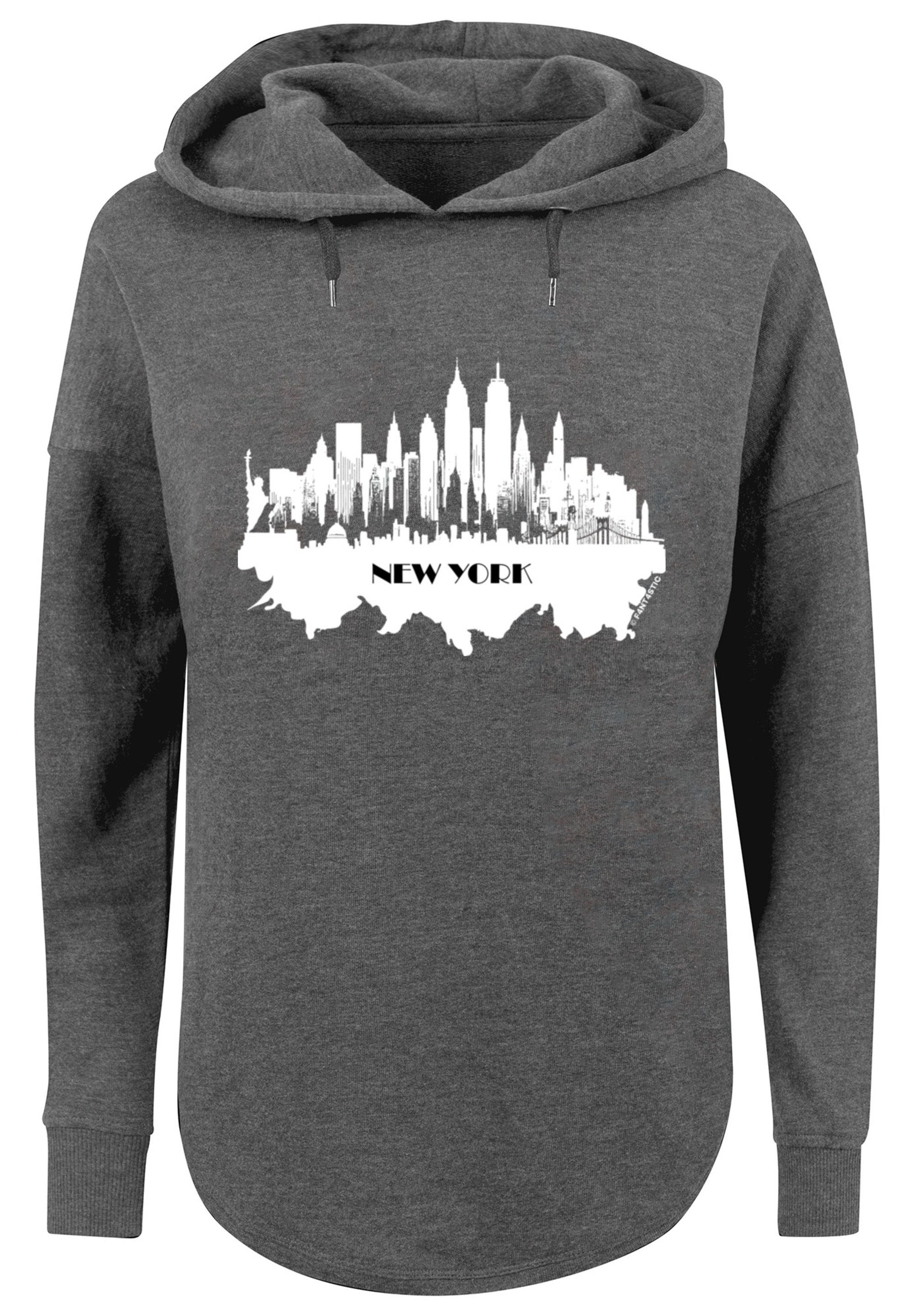 Collection York F4NT4STIC New Cities - Kapuzenpullover skyline charcoal Print