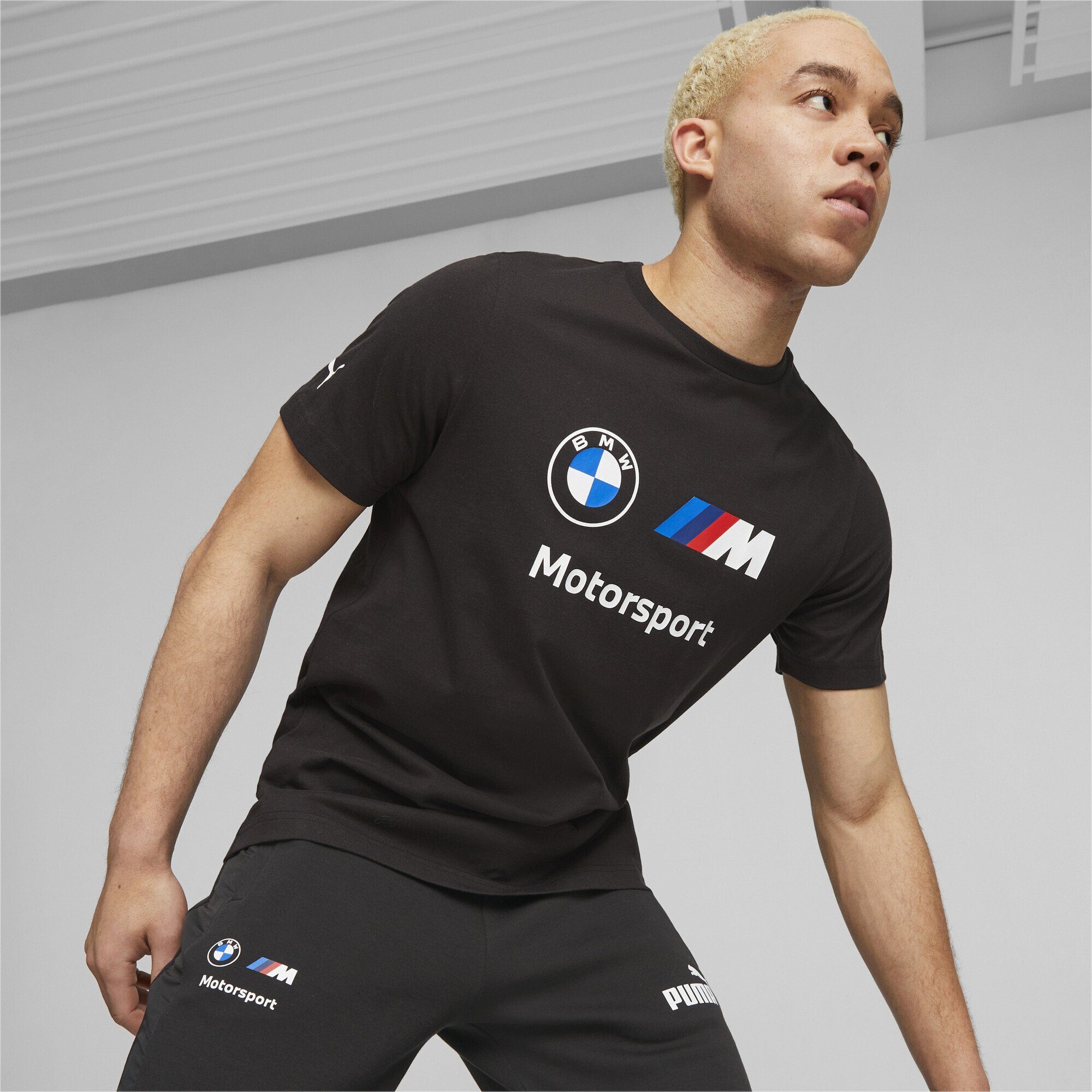 Motorsport M Herren BMW ESS T-Shirt Black PUMA Logo-T-Shirt