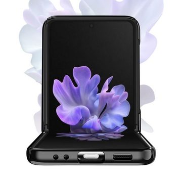 Wigento Handyhülle Für Samsung Galaxy Z Flip3 5G Piano Paint Design Kunststoff Hart Cover Handy Tasche Hülle Etuis Weiß
