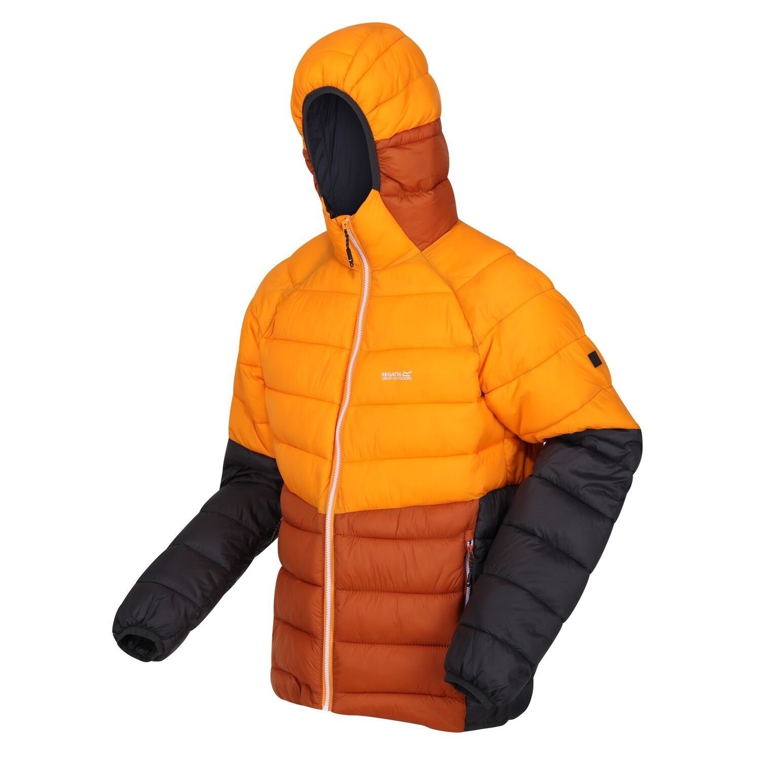 Regatta Funktionsjacke Harrock II Steppjacke / Winterjacke Herren mit Kapuze Orange