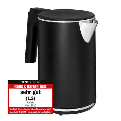 Gutfels Wasserkocher WATER 2020, 2200 W, Doppelwandig, 1 Liter Füllvolumen, 360° Sockel, integrierter Filter