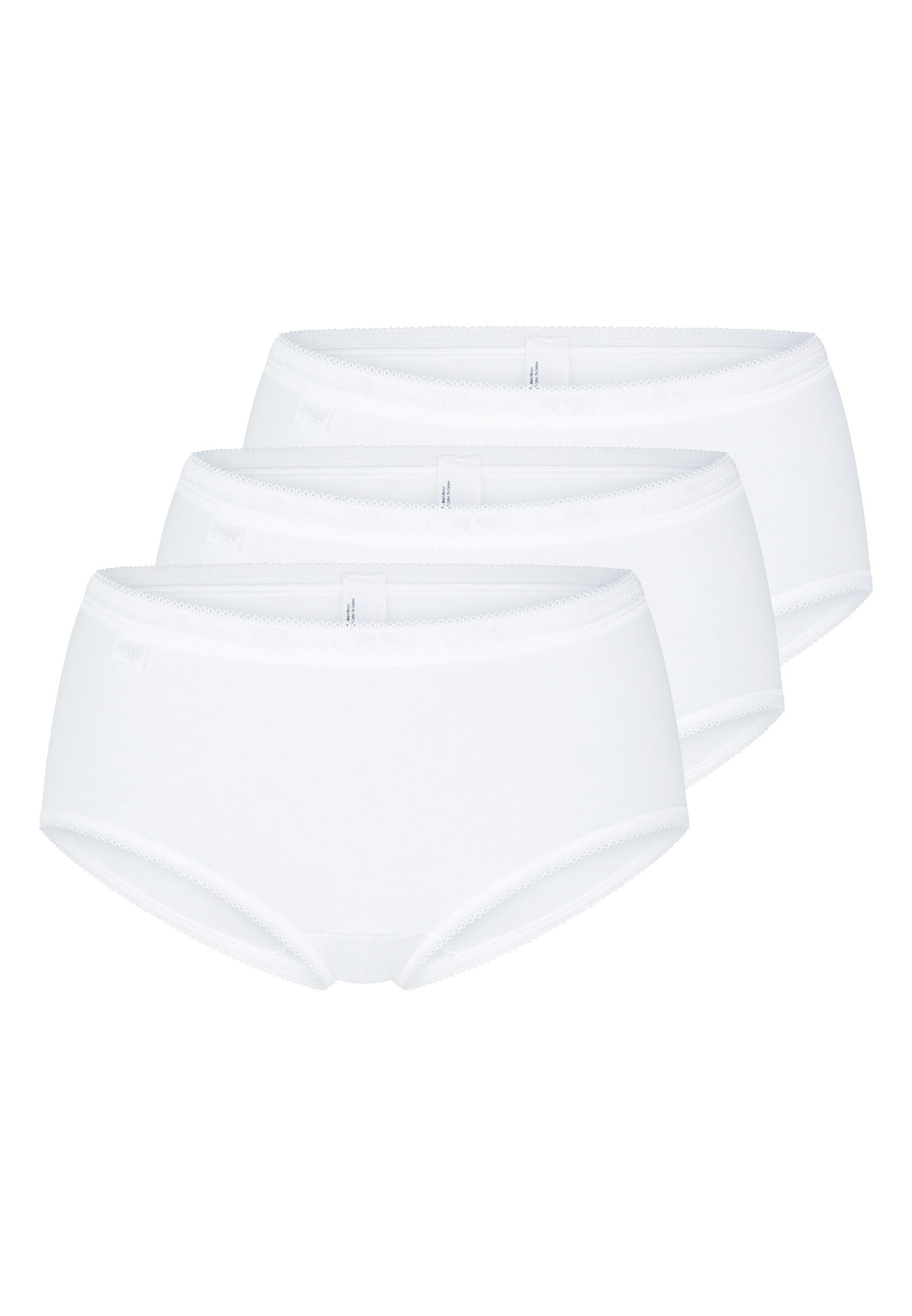 sloggi Midislip 3er Pack Basic + (Spar-Set) Midi Slip - Baumwolle - Atmungsaktiv - Perfekter Sitz