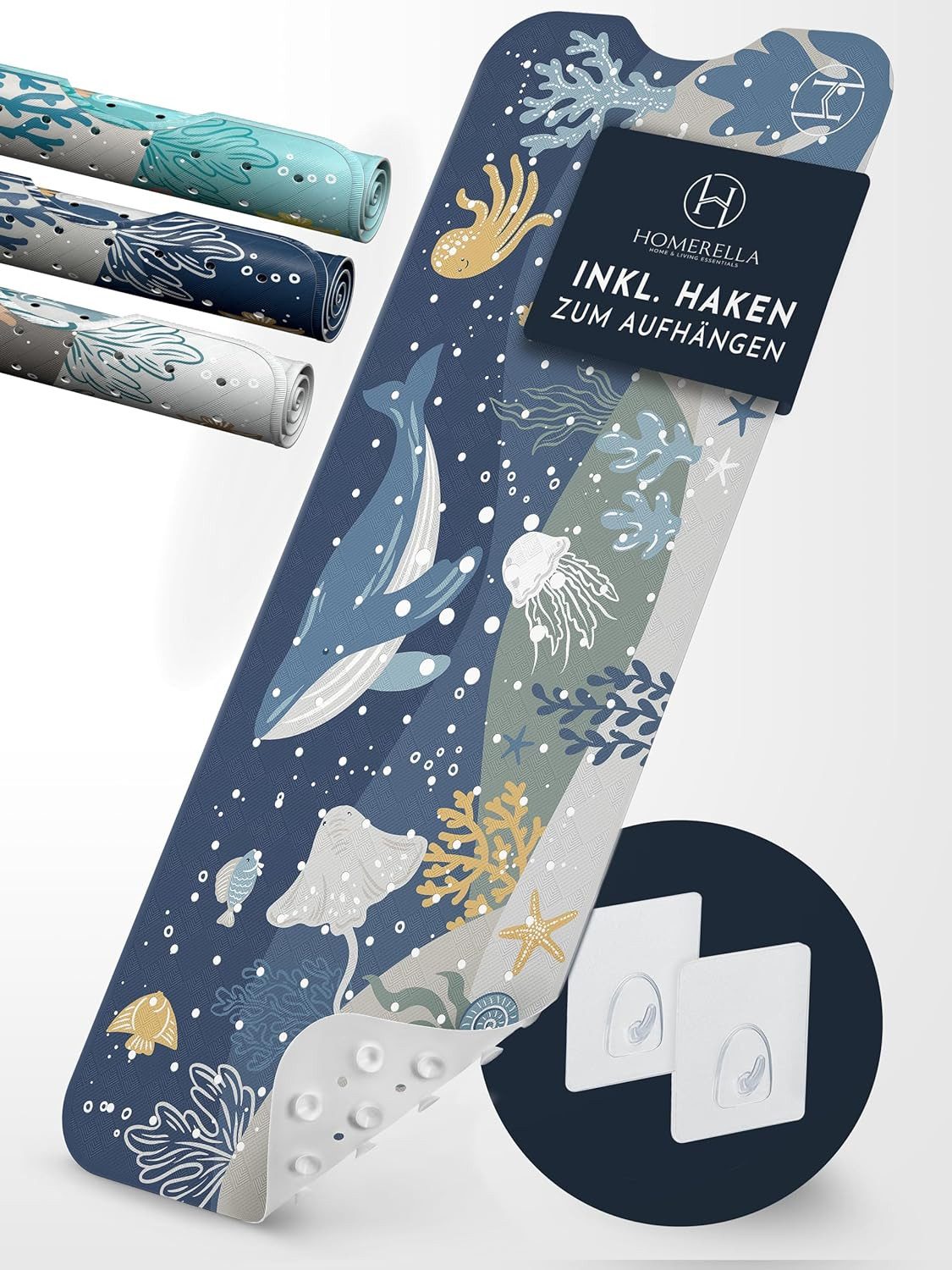 Homerella Badematte rutschfest Kinder - 100% BPA frei Inkl. 2 Haken zum Auf günstig online kaufen