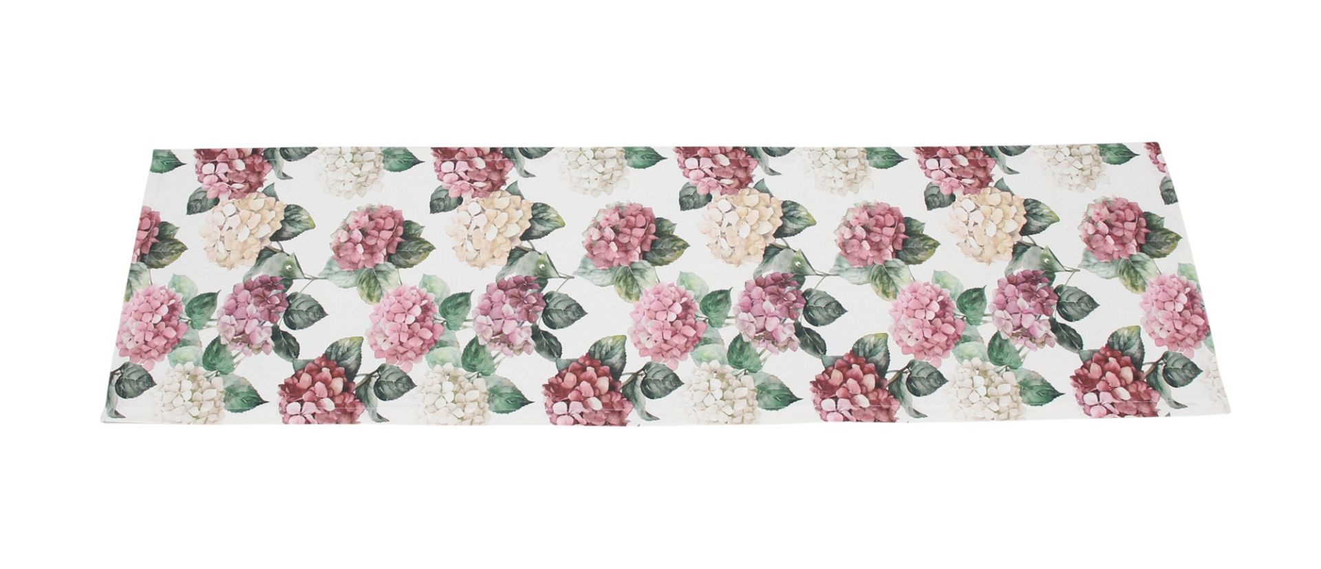 Home-trends24.de Tischläufer Hortensien Tischläufer Tischdecke Blumen Tisch Deko 40 x 140 cm (1-tlg)