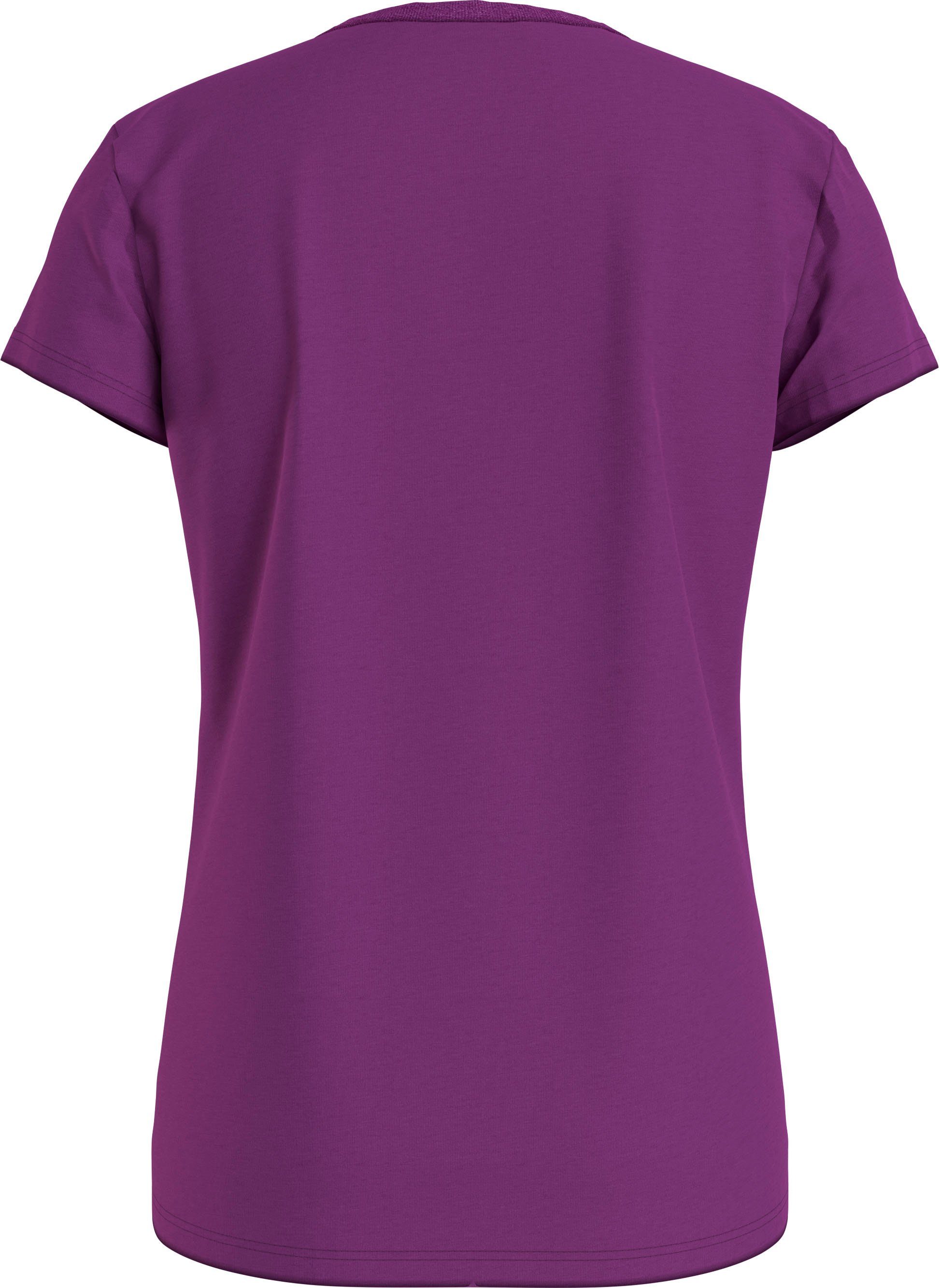 Calvin Klein Jeans T-Shirt Grape Fiery MONOGRAM MICRO TOP