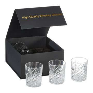 relaxdays Gläser-Set 4er Set Whisky Gläser, Glas