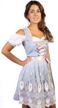 Trachtl Dirndl DIRNDL TRACHTENKLEID DAMEN MARTINA BLAU 3.tlg