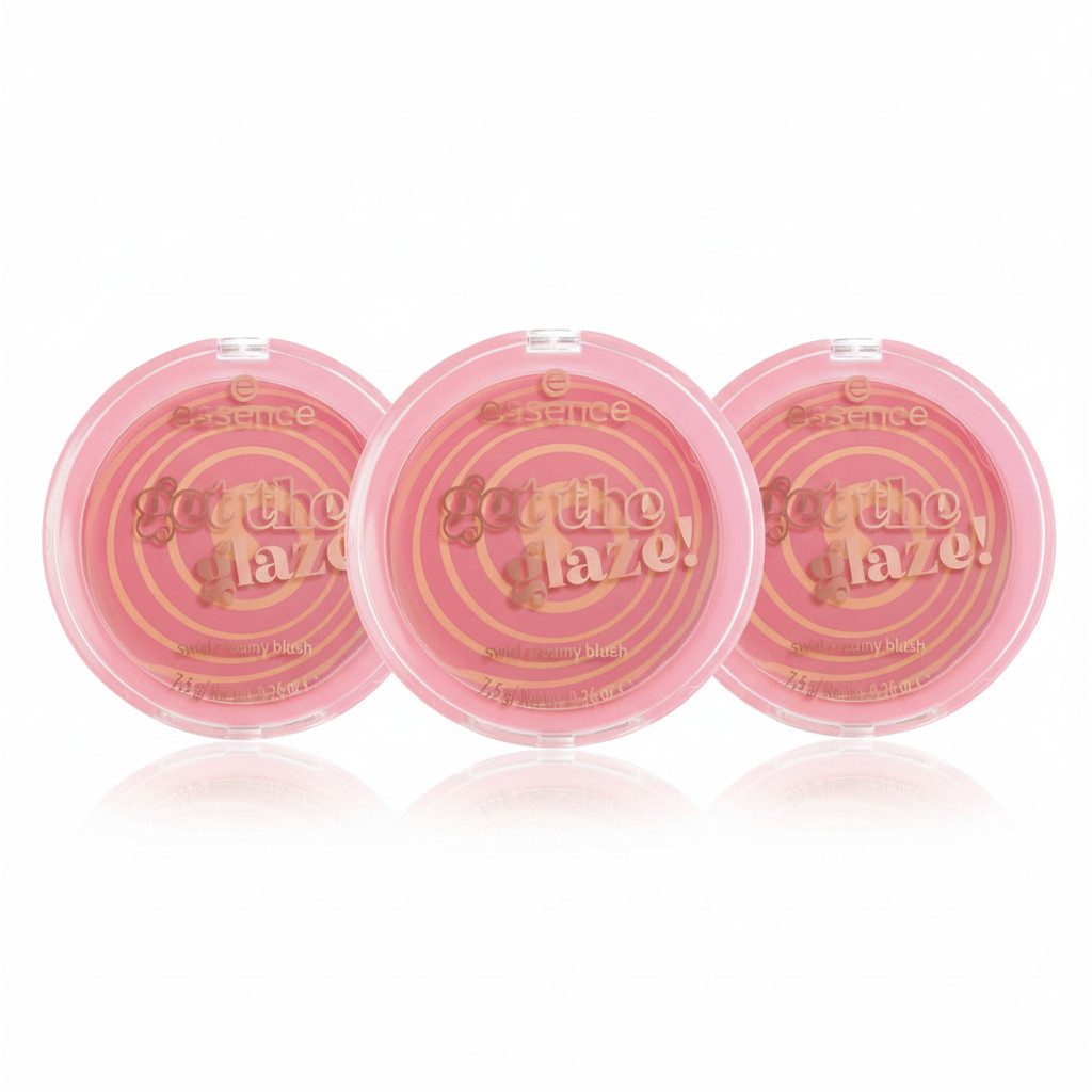Essence Rouge get the glaze! swirl creamy blush, 3-tlg., Cremiges Swirl-Blush für rosigen Glow!