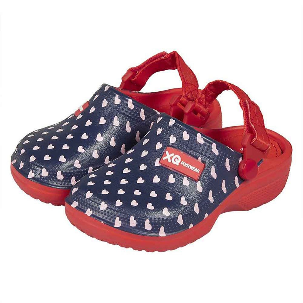 Steinnacher Bärbel Kinder Gartenclogs Herzchen Blau Rot Clog