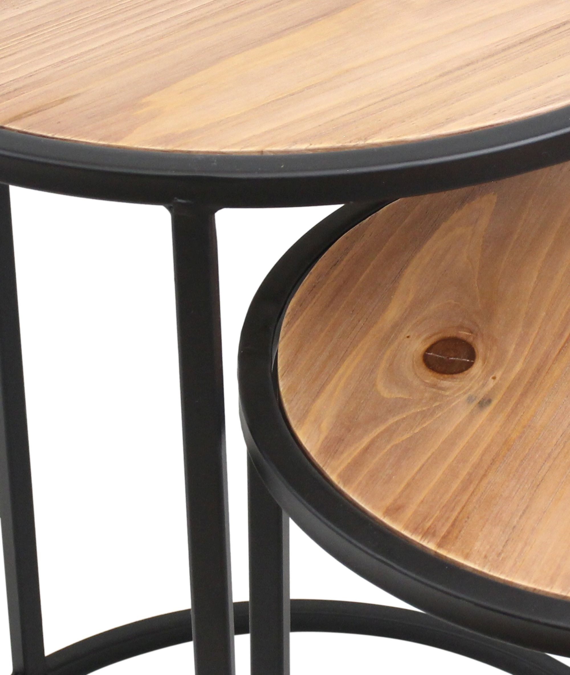 Frank Flechtwaren Beistelltisch, Beistelltisch Circle 2er Set