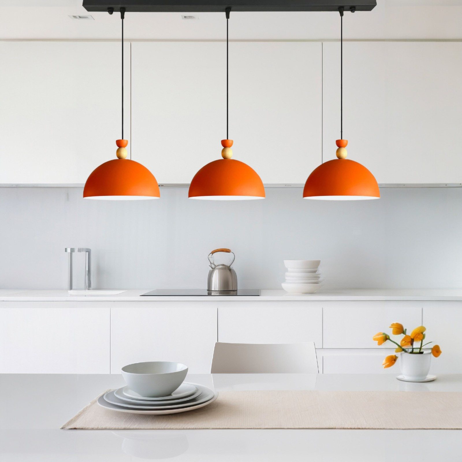 Bamyum Pendelleuchte Pendelleuchte Yimpi Trio Metall Ø30cm, Modern Hängelampe, ohne Leuchtmittel