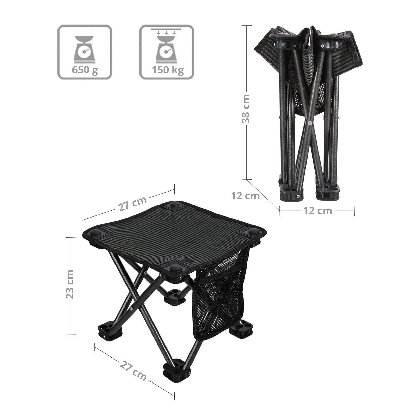 KingCamp Campinghocker Mini Klapphocker Falt Hocker Camping - Angel Sitz