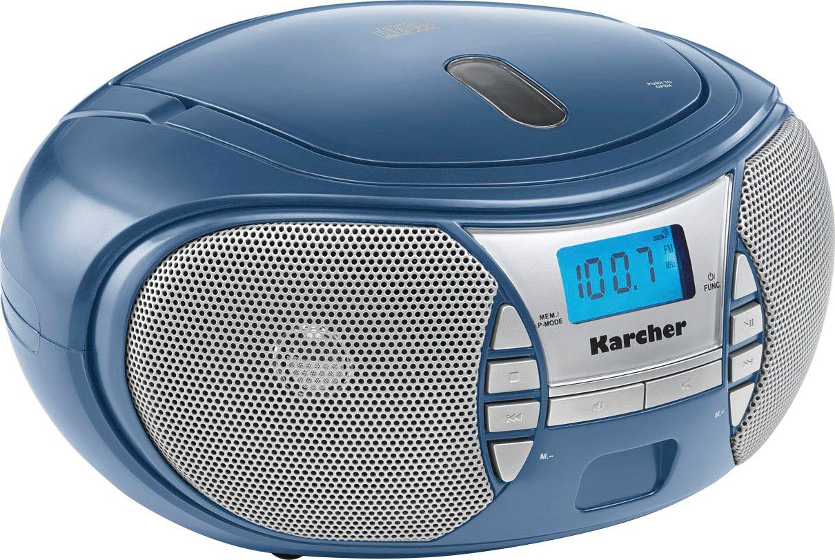 Karcher RR 5025 Boombox (FM-Tuner, UKW mit RDS, 2,2 W, CD Radio, UKW Radio, Batterie/Netzbetrieb, Kopfhöreranschluss)