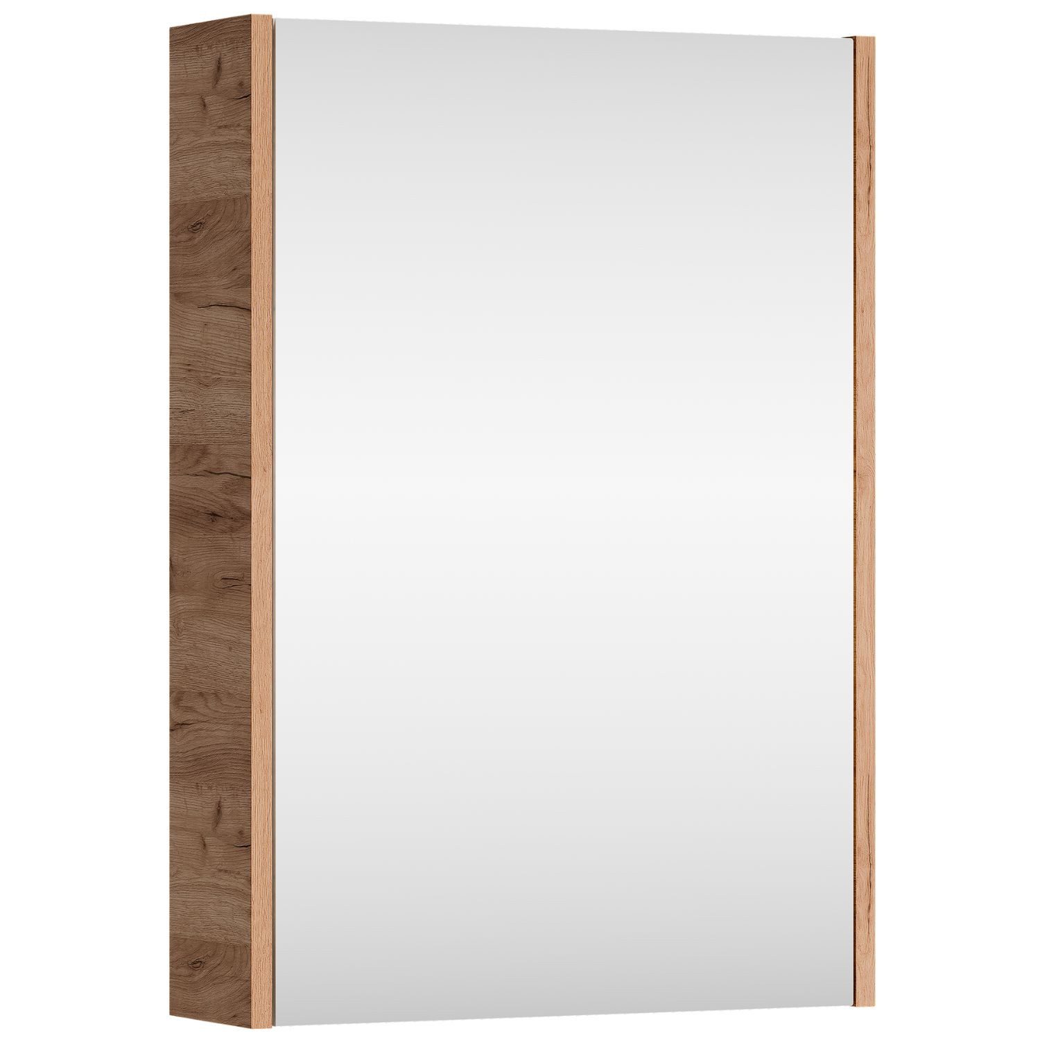 Planetmöbel Badezimmerspiegelschrank Spiegelschrank 50cm Gold Eiche günstig online kaufen