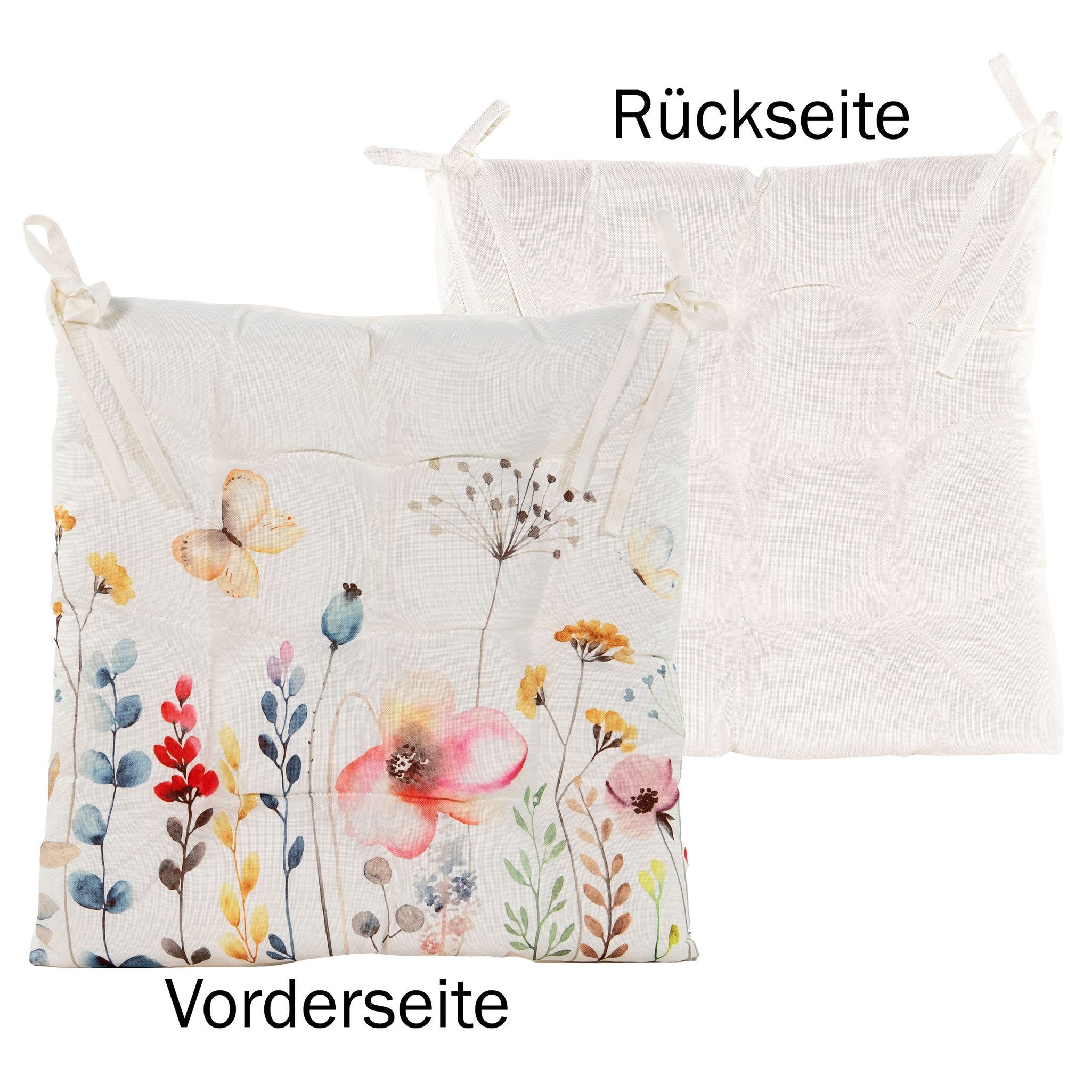 JACK Stuhlkissen JACK Motiv Outdoor Wende Stuhlkissen 38x38cm Lounge Kissen Sitzkissen, mit Lotus Effekt, robust, strapazierfähig, für Innen & Außen