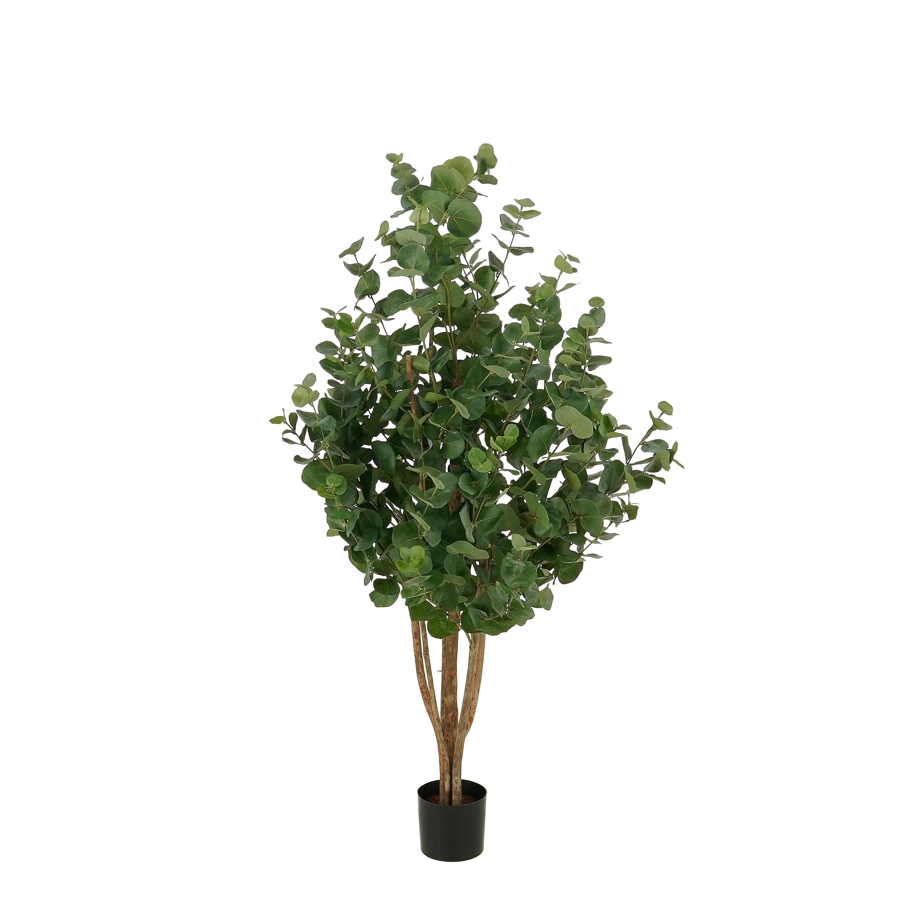 Kunstpflanze Mica Decorations Eukalyptusbaum – H140 x Ø75 cm – Grün, Mica Decorations, Höhe 140 cm