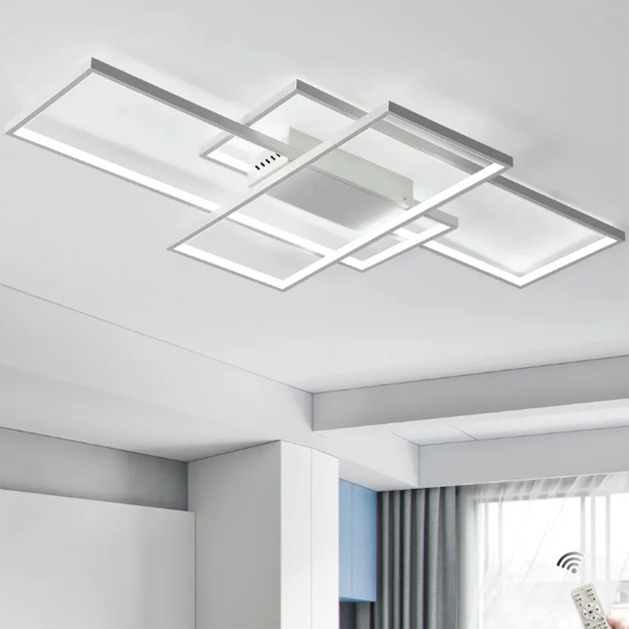 Masbekte Deckenleuchte, 90*50cm LED Deckenlampe, Weiße günstig online kaufen