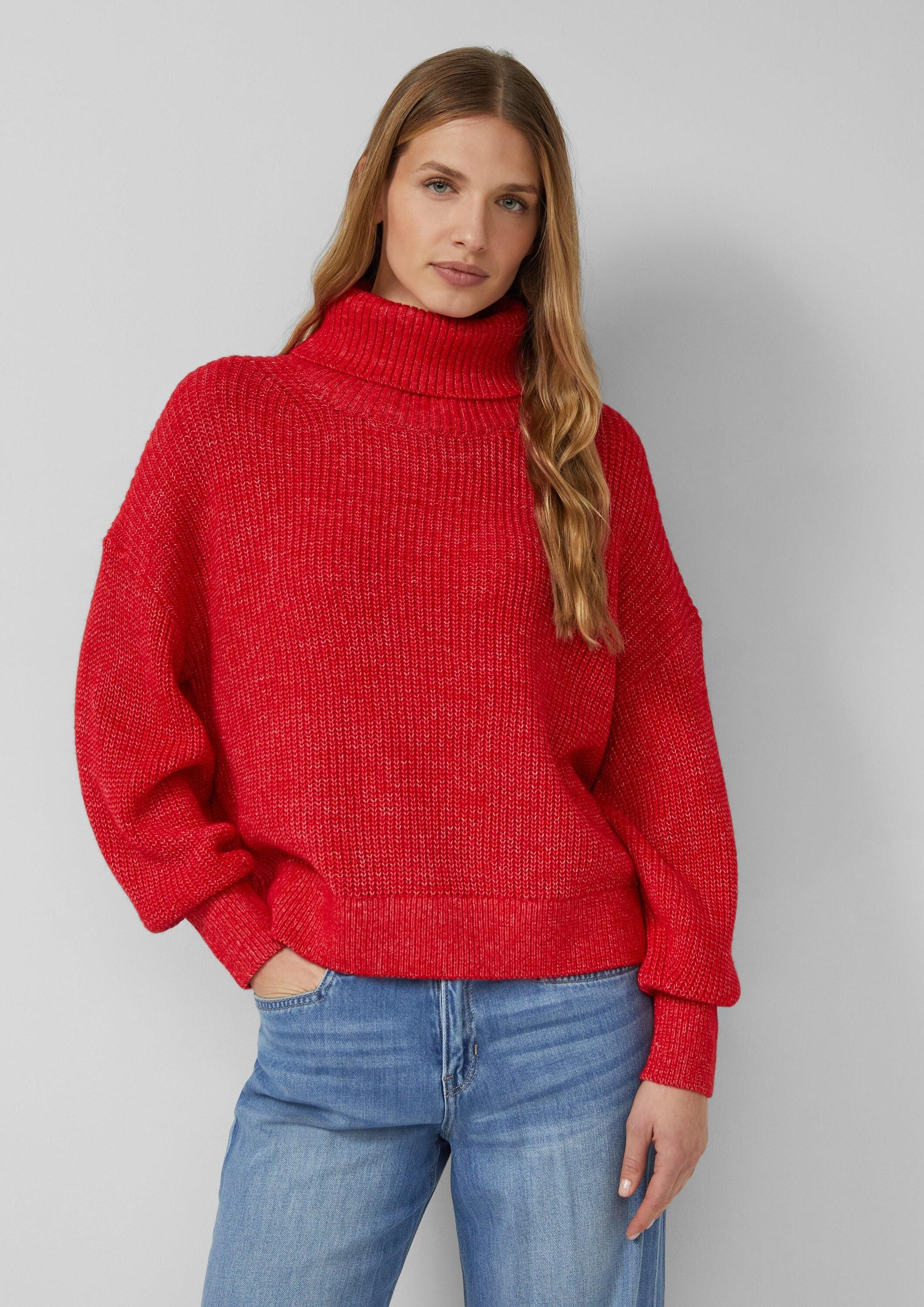 s.Oliver Longpullover Strickpullover Oversize-Strickpullover mit weiten Ärm günstig online kaufen
