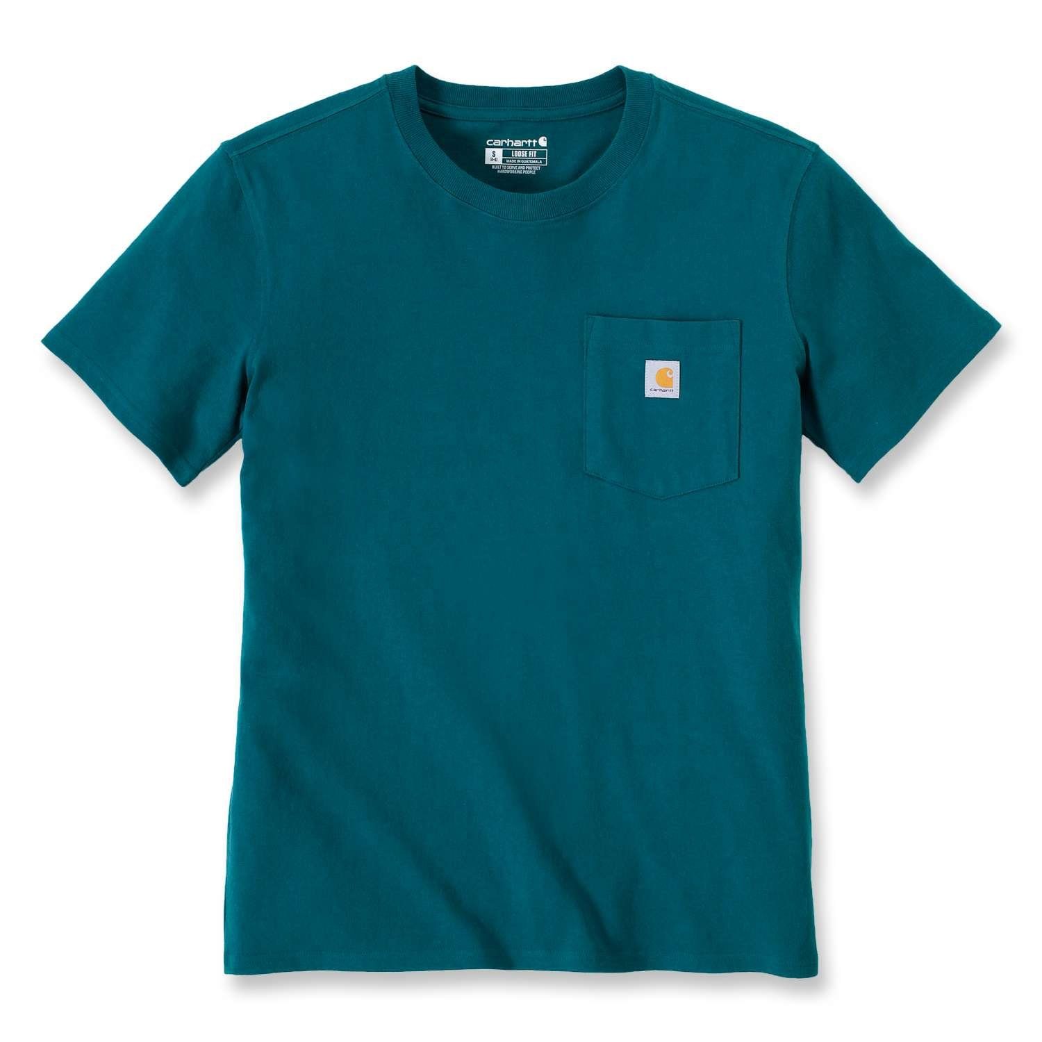 Carhartt T-Shirt Carhartt Damen T-Shirt spruce shaded Heavyweight Short-Sleeve Fit Adult Loose Pocket