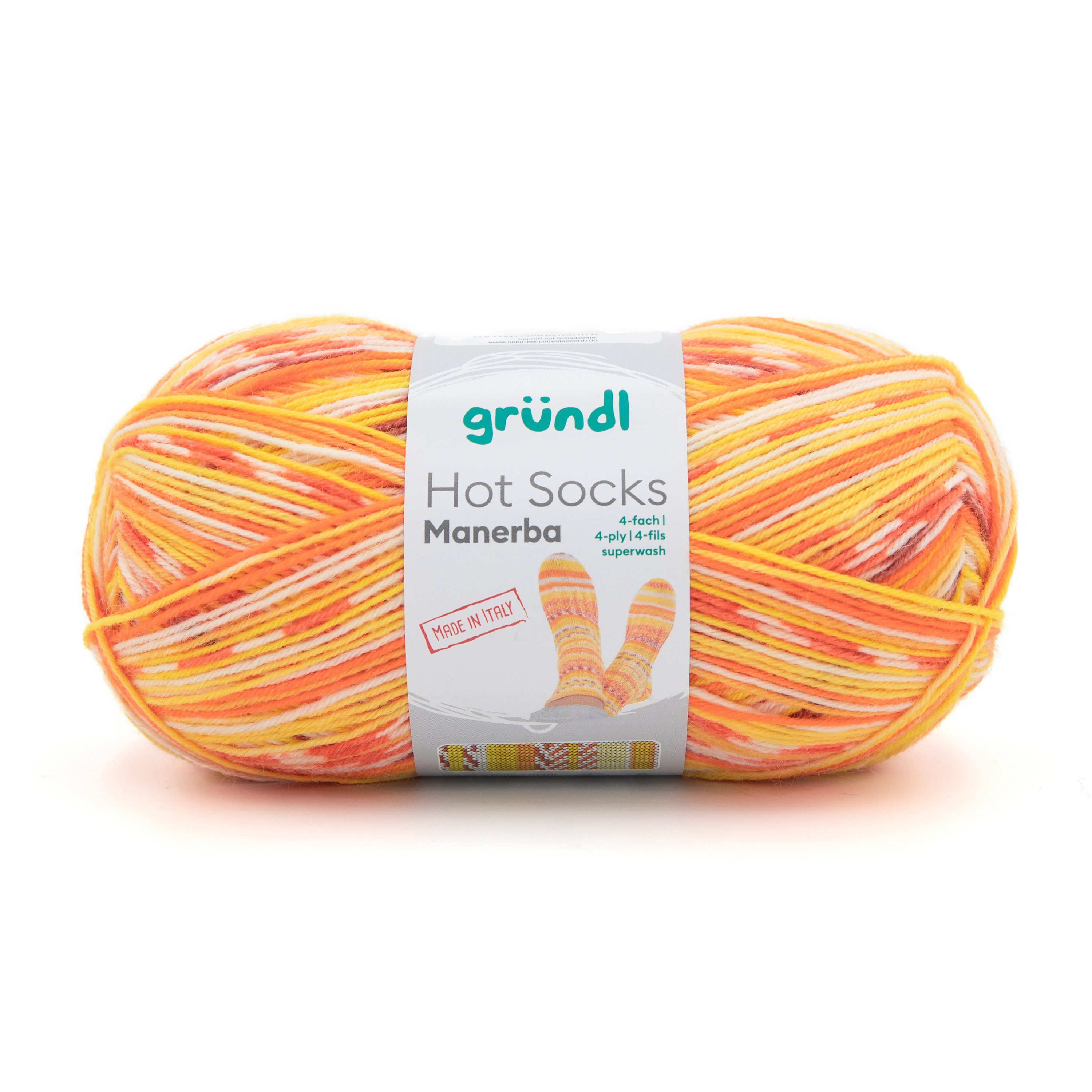 Gründl Hot Socks Manerba Häkelwolle, 4-fach 100 g