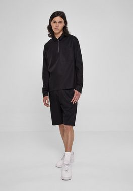 URBAN CLASSICS Langarmhemd Urban Classics Herren Cotton Linen Half Zip Shirt (1-tlg)
