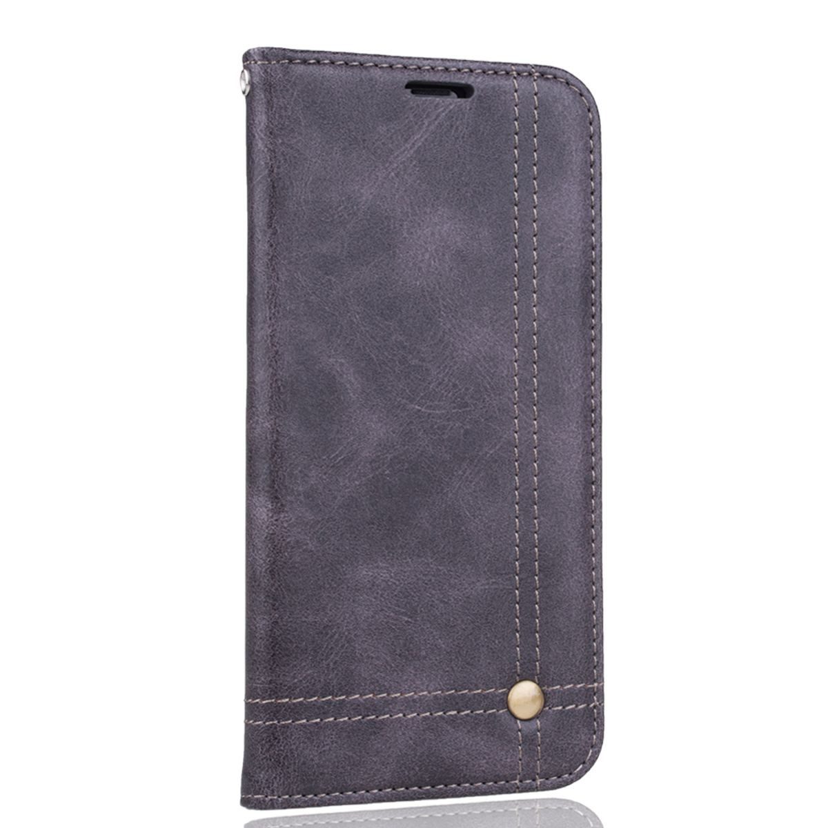 König Design Handyhülle Sony Xperia XZ2, Sony Xperia XZ2 Handyhülle Bookcover Grau