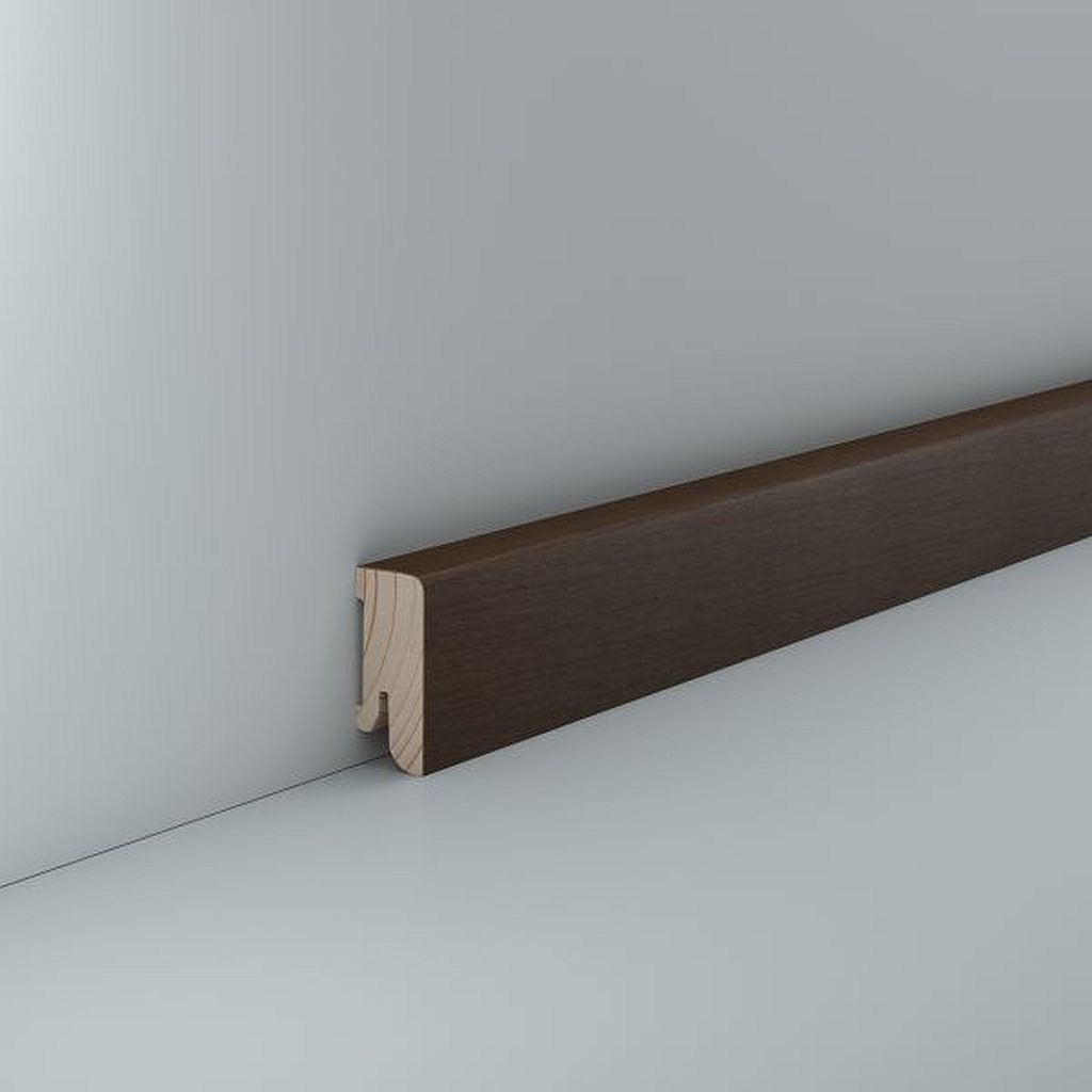 Südbrock Sockelleiste Sockelleiste Fußleiste 16 x 40 Echtholzfurnier Räuchereiche, L: 250 cm, H: 4 cm, 1-St.