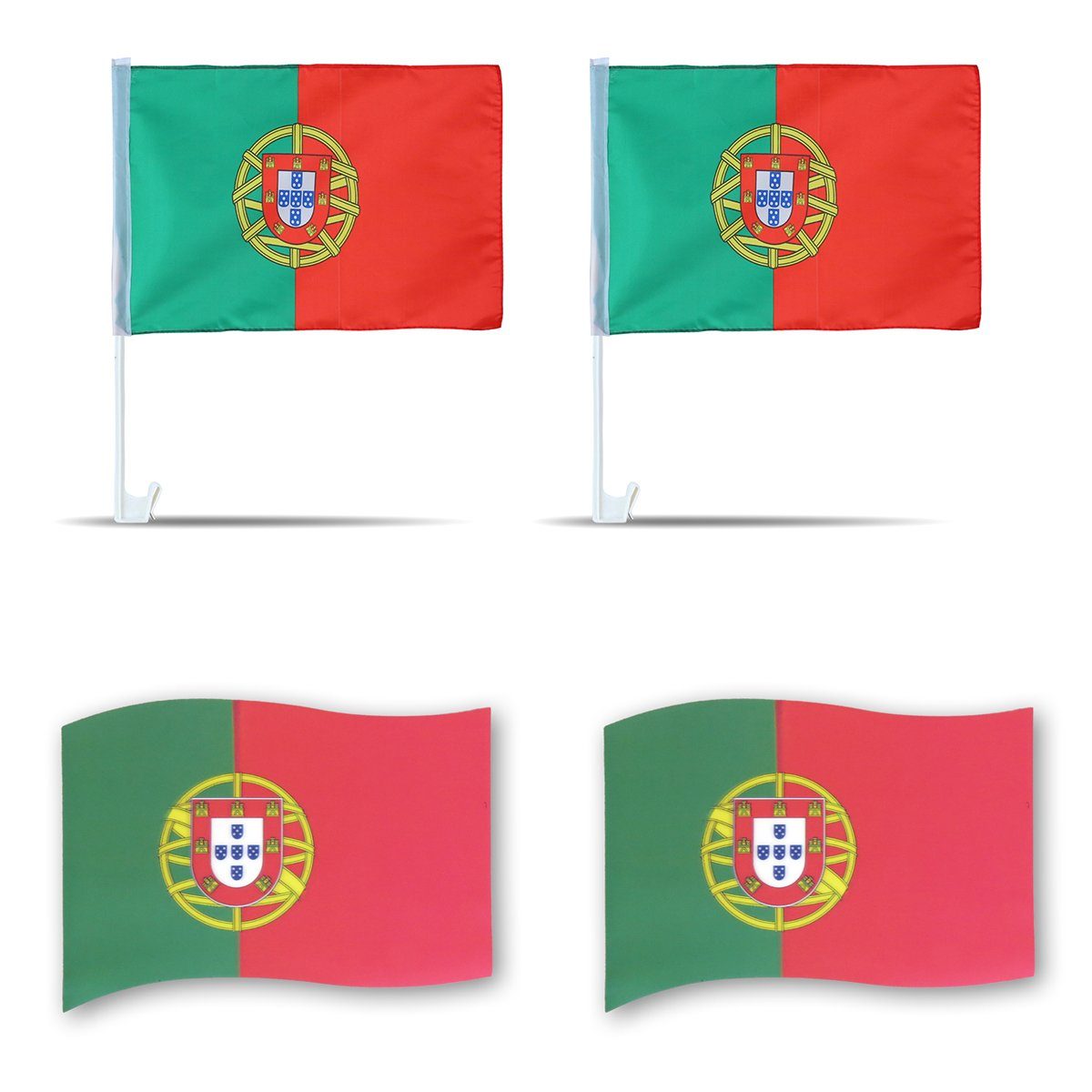 Fahren, Fußball Originelli Flaggen Magnete: "Portugal" 3D-Effekt 3D Sonia Magnet Fahne Fanpaket