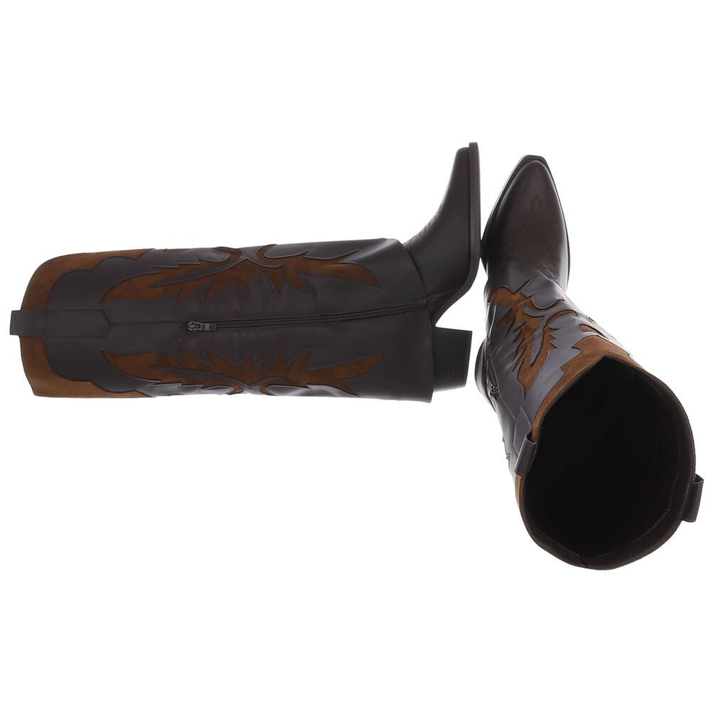 Ital-Design Hochwertige Damen-Stiefel mit kunstvollem Design günstig online kaufen