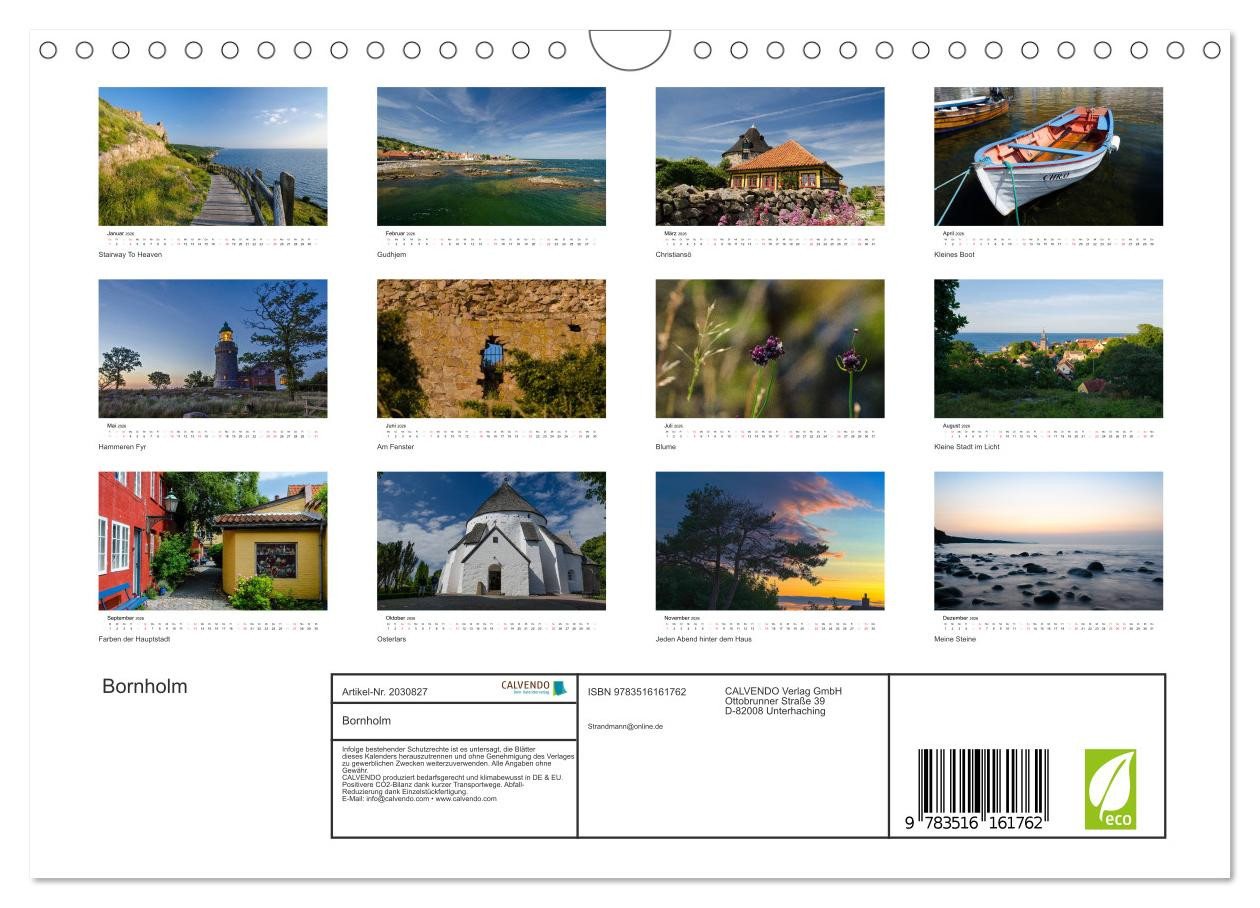 Thumbnail - CALVENDO Wandkalender Bornholm (Wandkalender 2026 DIN A4 quer), CALVENDO Monatskalender