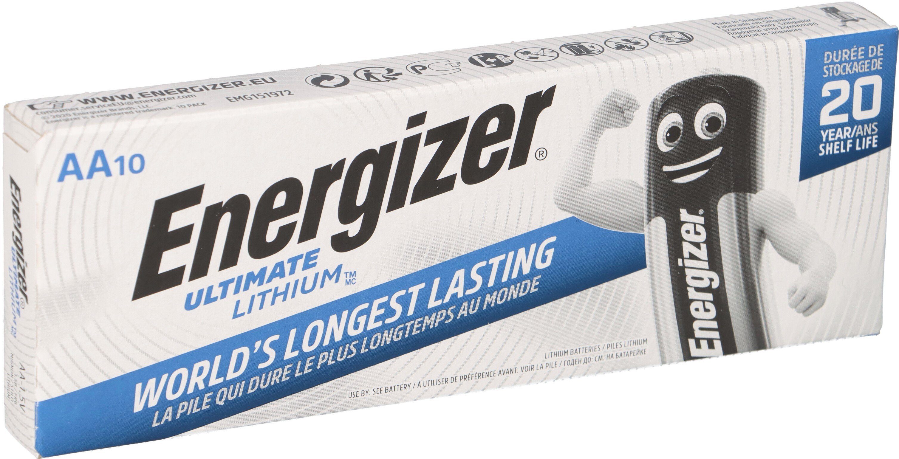 Energizer 10x Energizer Ultimate Batterie Lithium LR06 1.5V AA Batterie