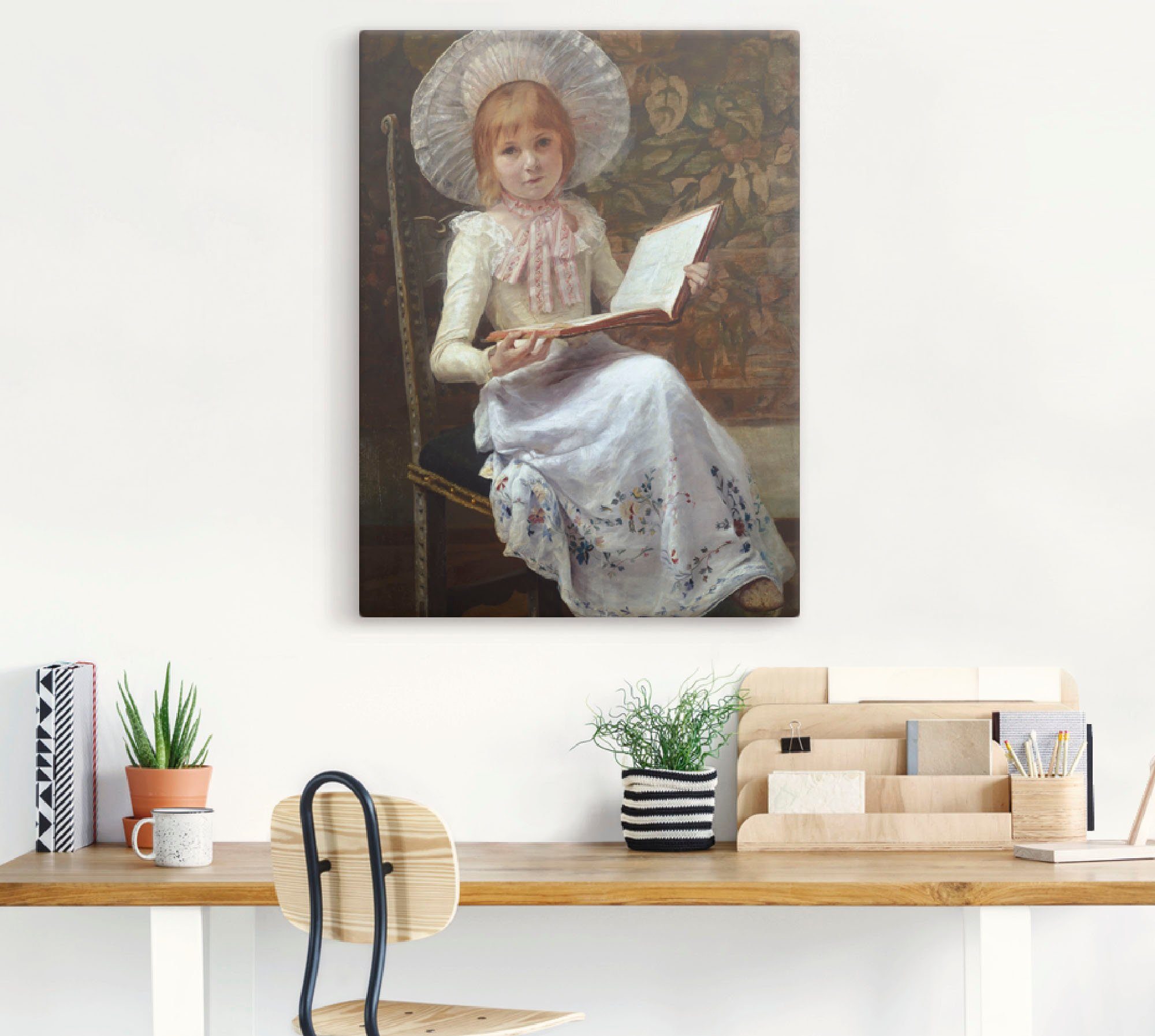 versch. Bilderbuch., Größen St), Wandaufkleber (1 Tochter oder Kind Artland Ida mit Leinwandbild, Poster in Wandbild als