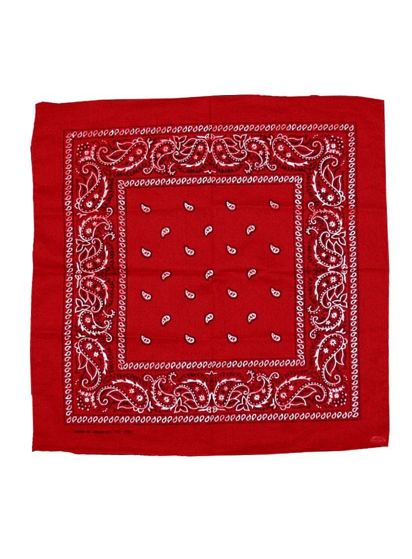 Smiffys Cowboy-Kostüm Cowboy Bandana rot - Western Fasching Karneval Kos, Angenehmes Baumwoll-Halstuch mit Wild-West Charme
