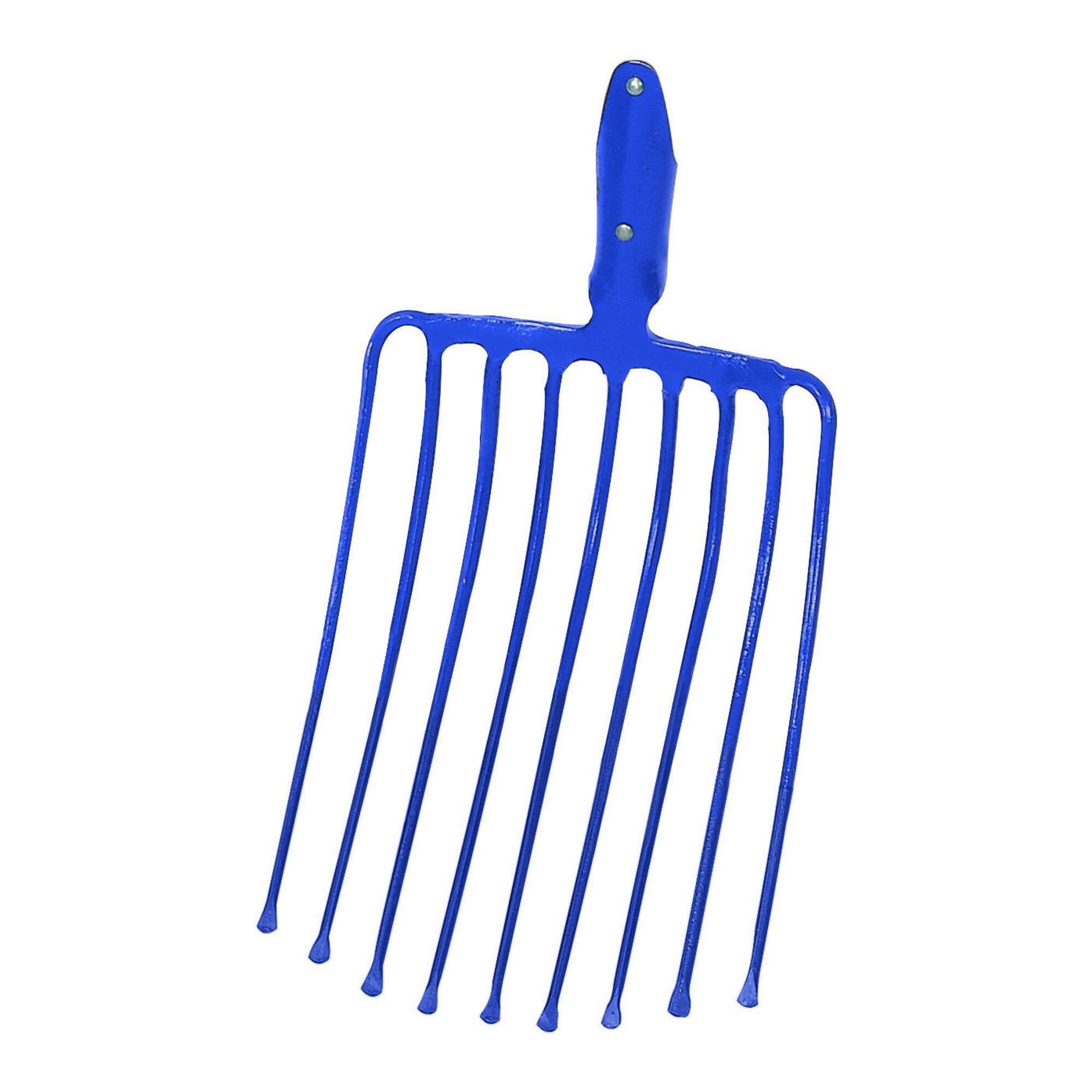 Ideal Spatengabel Idealspaten Steingabel Pionier 9 Zinken blau ohne Stiel