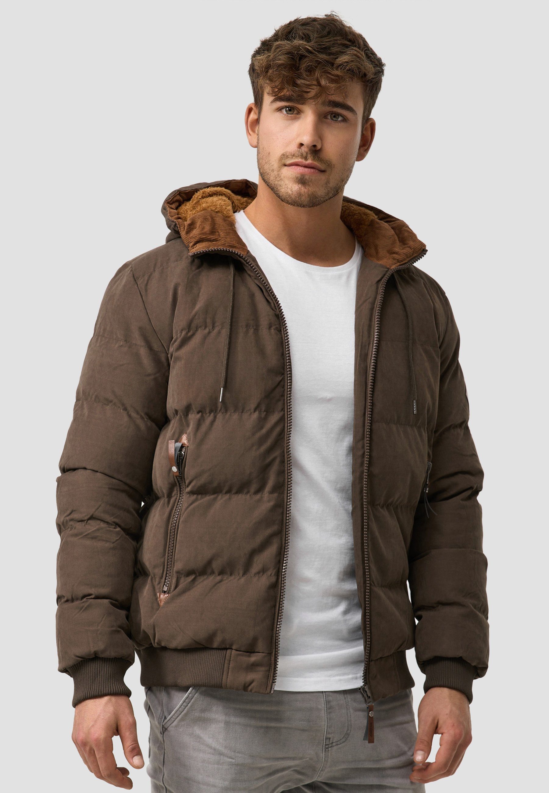 Indicode Winterjacke Herren Adeline Jacke Winter Herrenjacke mit Teddyfutte günstig online kaufen
