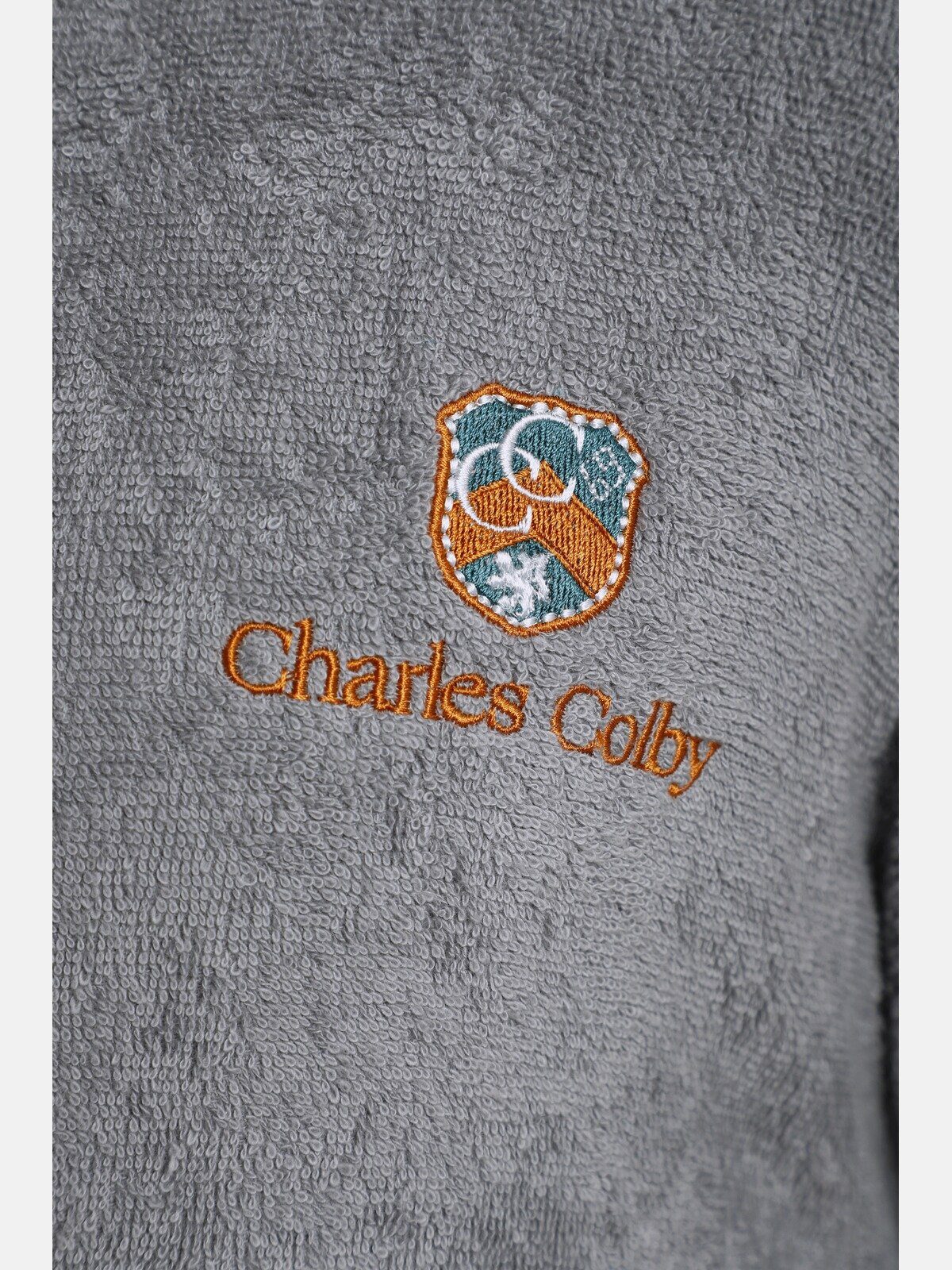 CURET, Langform, Gürtel, Baumwolle, grau weichem Kimono-Kragen, aus Colby LORD Charles Bademantel Frottier angenehm