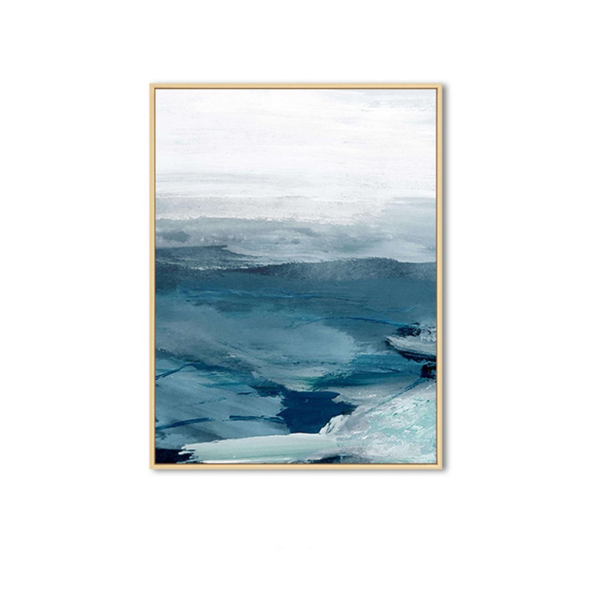 TPFLiving Kunstdruck (OHNE RAHMEN) Poster - Leinwand - Wandbild, Abstrakte Motive - Wanddeko Wohnzimmer - (7 verschiedene Größen zur Auswahl - Auch im günstigen 3-er Set), Farben: Blau, Weiß, Schwarz - Größe: 13x18cm