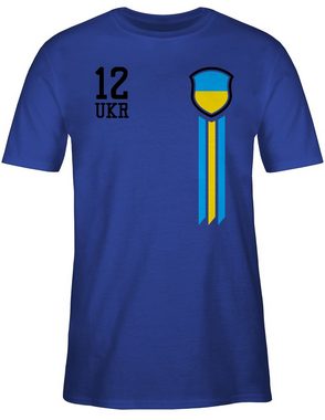 Shirtracer T-Shirt 12. Mann Ukraine 2024 Fussball EM Fanartikel