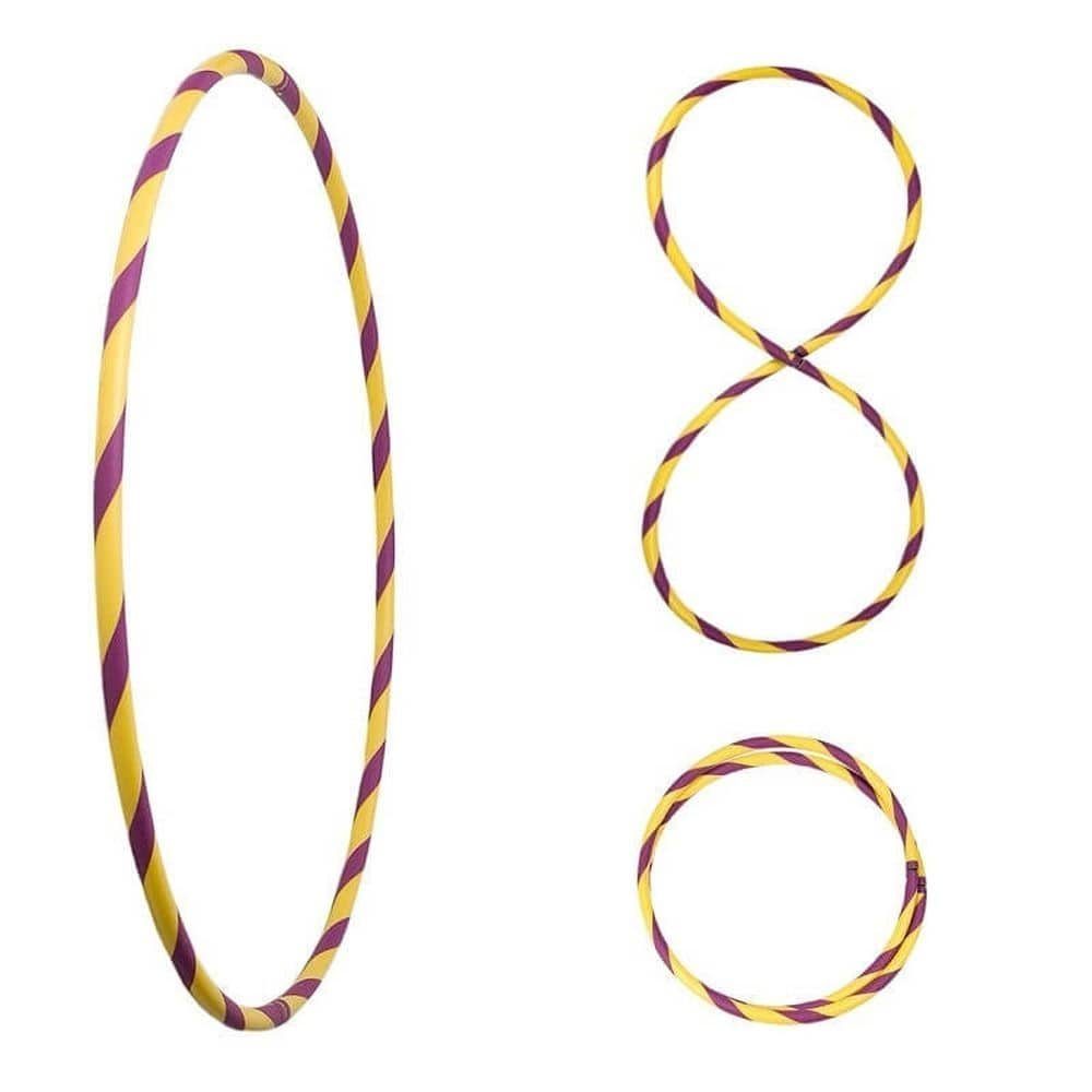 Hoopomania Hula-Hoop-Reifen Bunter Hula Hoop Reifen, faltbar, Ø100cm Gelb-Lila