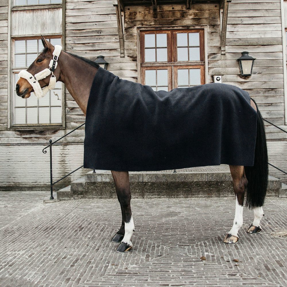 Kentucky Horsewear Pferde-Abschwitzdecke Kentucky Horsewear Fleecedecke Square Heavy - Schwarz