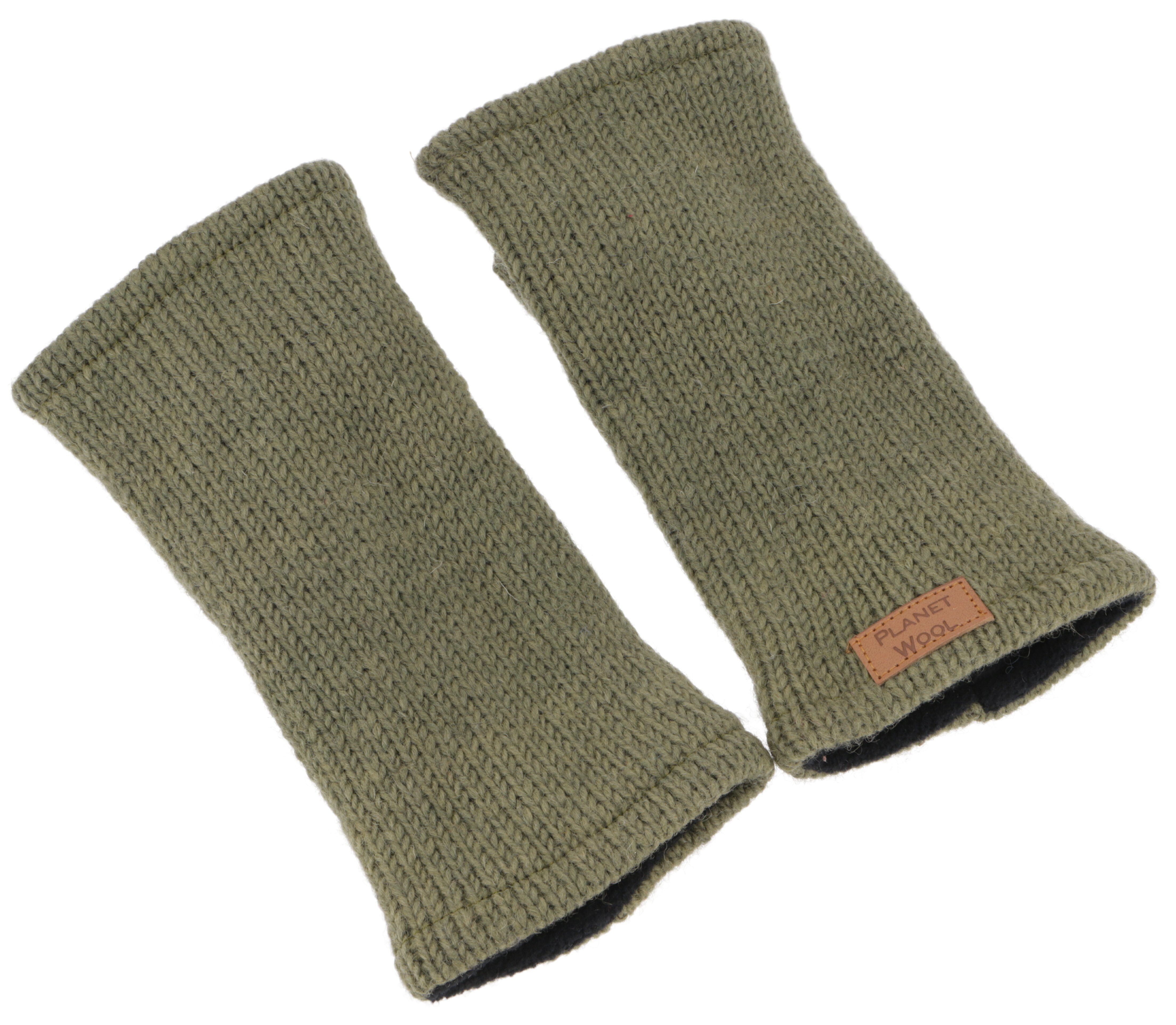 Guru-Shop Strickhandschuhe Handgestrickte Pulswärmer, Handstulpen,.. günstig online kaufen