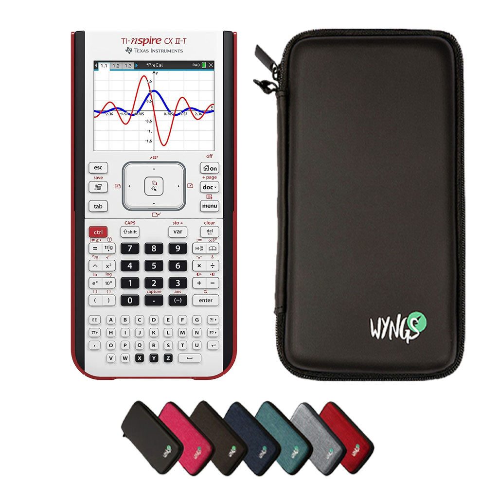 Texas Instruments Taschenrechner TI-Nspire CX II-T inkl. WYNGS Schutztasche Schwarz