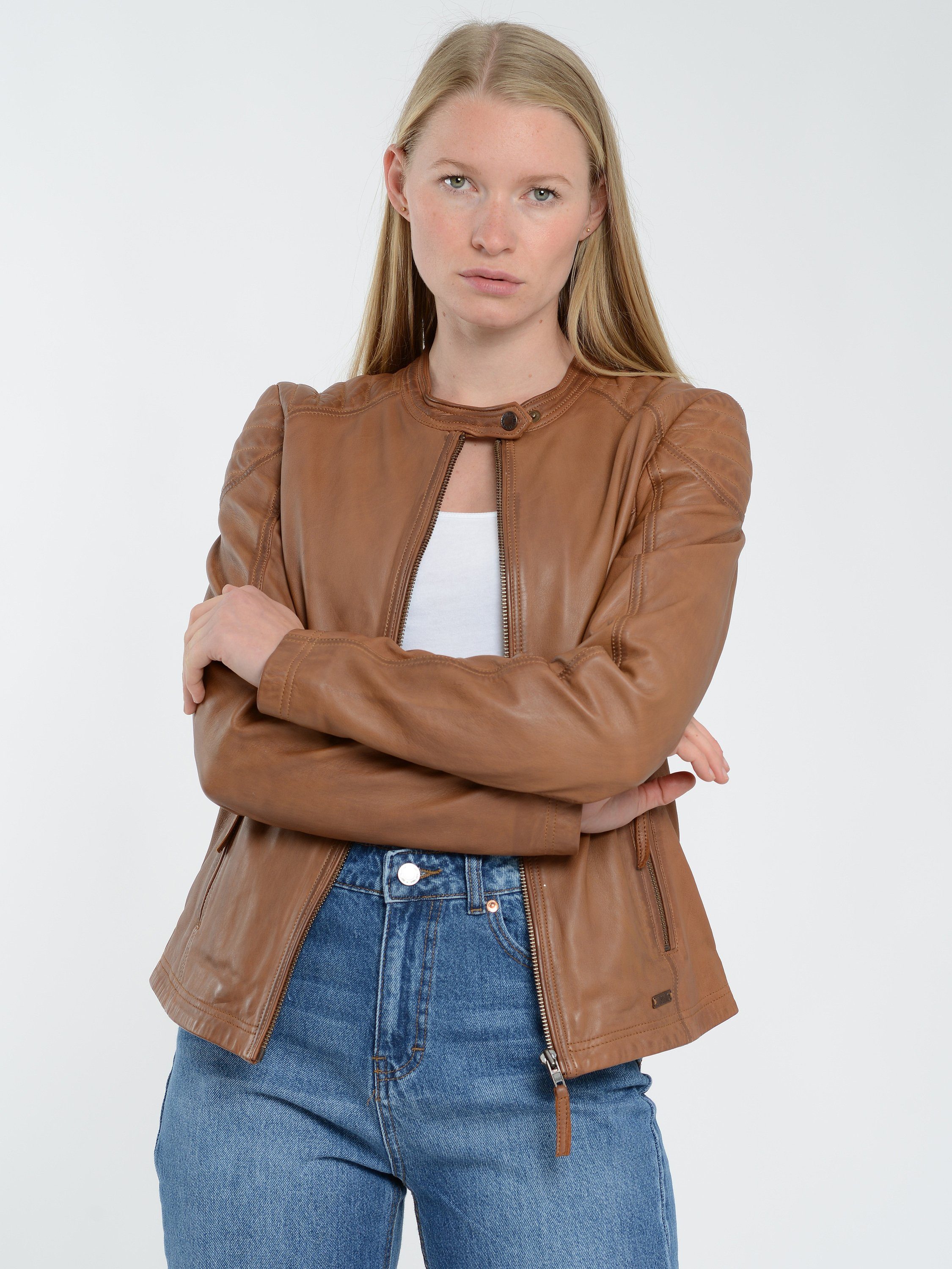 MUSTANG Lederjacke 31019200 cognac | Übergangsjacken