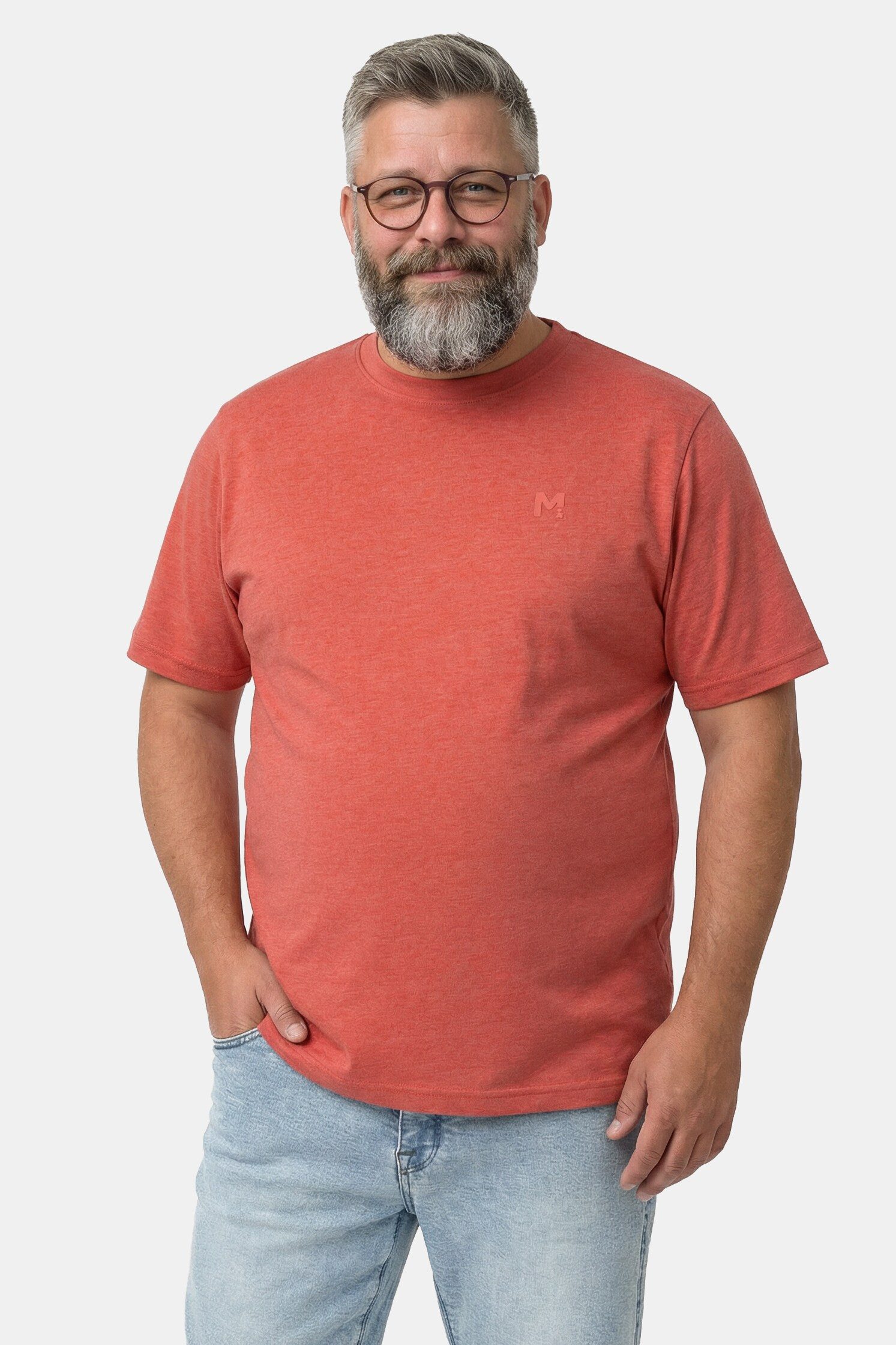 Men Plus T-Shirt T-Shirt Basic Halbarm Rundhals