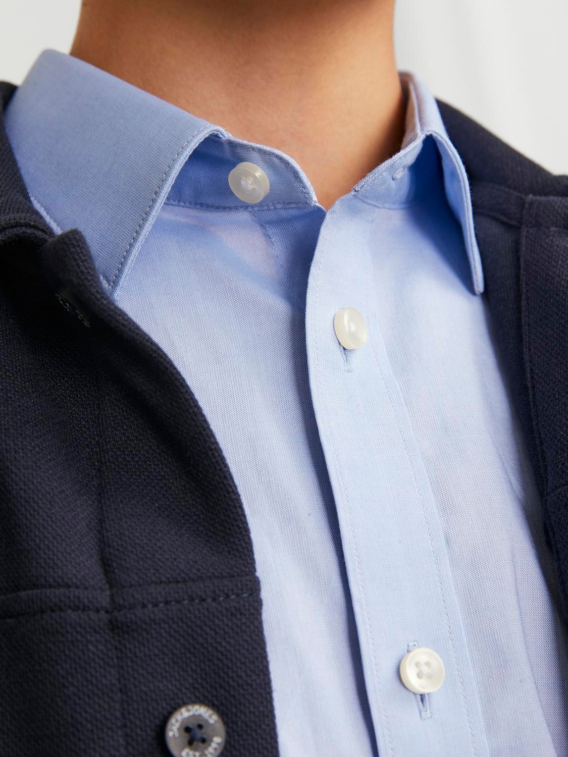 Jack & Jones Junior Langarmhemd JPRPARMA cool, elastisch, kombinierbar Baumwollmischung, regular fit