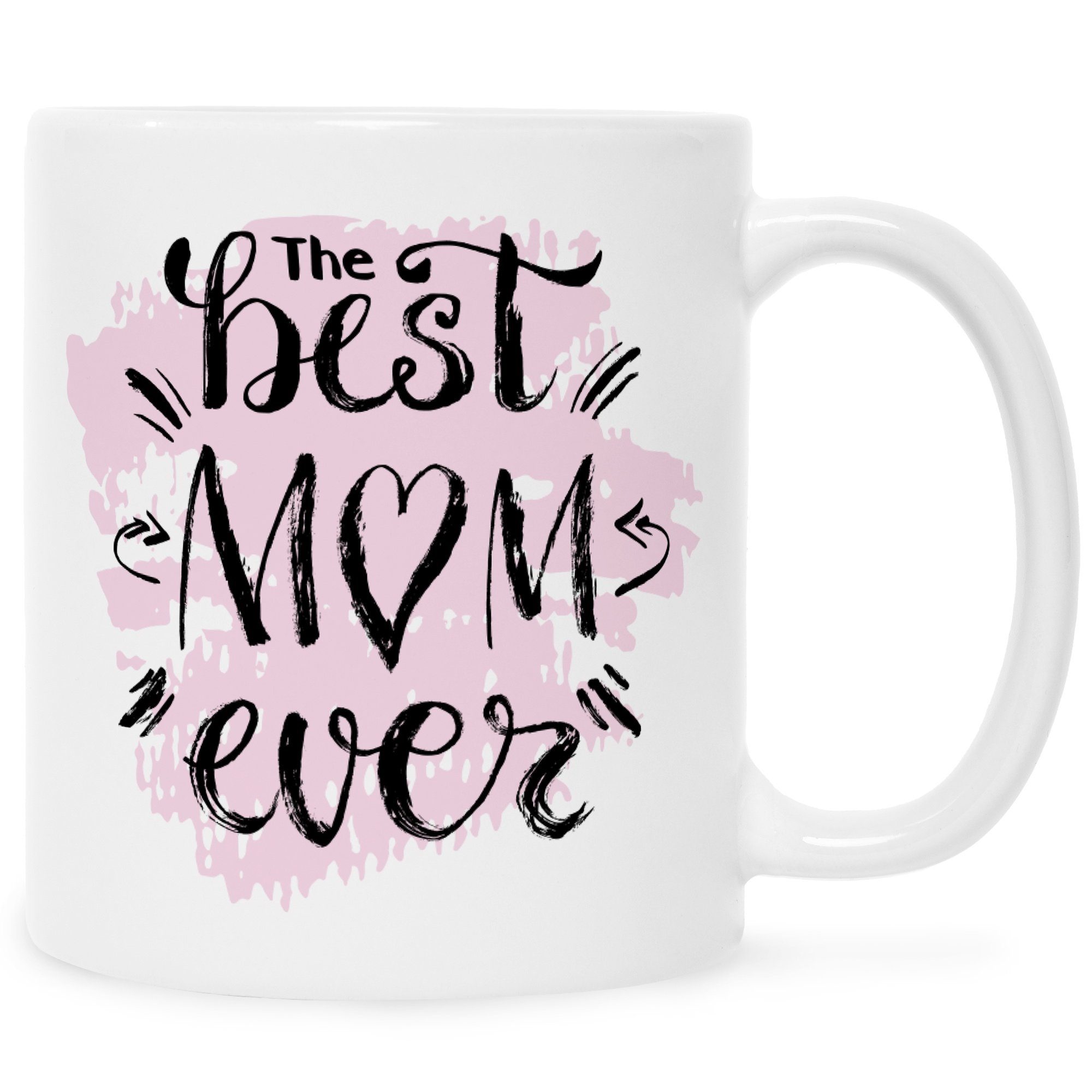GRAVURZEILE Tasse Bedruckte Tasse mit Spruch - The best Mom ever - Herzliche Geschenke - Geschenk für Mama zum Muttertag Geburtstag Valentinstag Weihnachten - für Frauen für Sie Weiß
