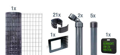 Alberts Schweißgitter Fix-Clip Pro®, (Set), Höhe: 80-150cm, Gesamtlänge: 10 und 25m, zum Einbetonieren