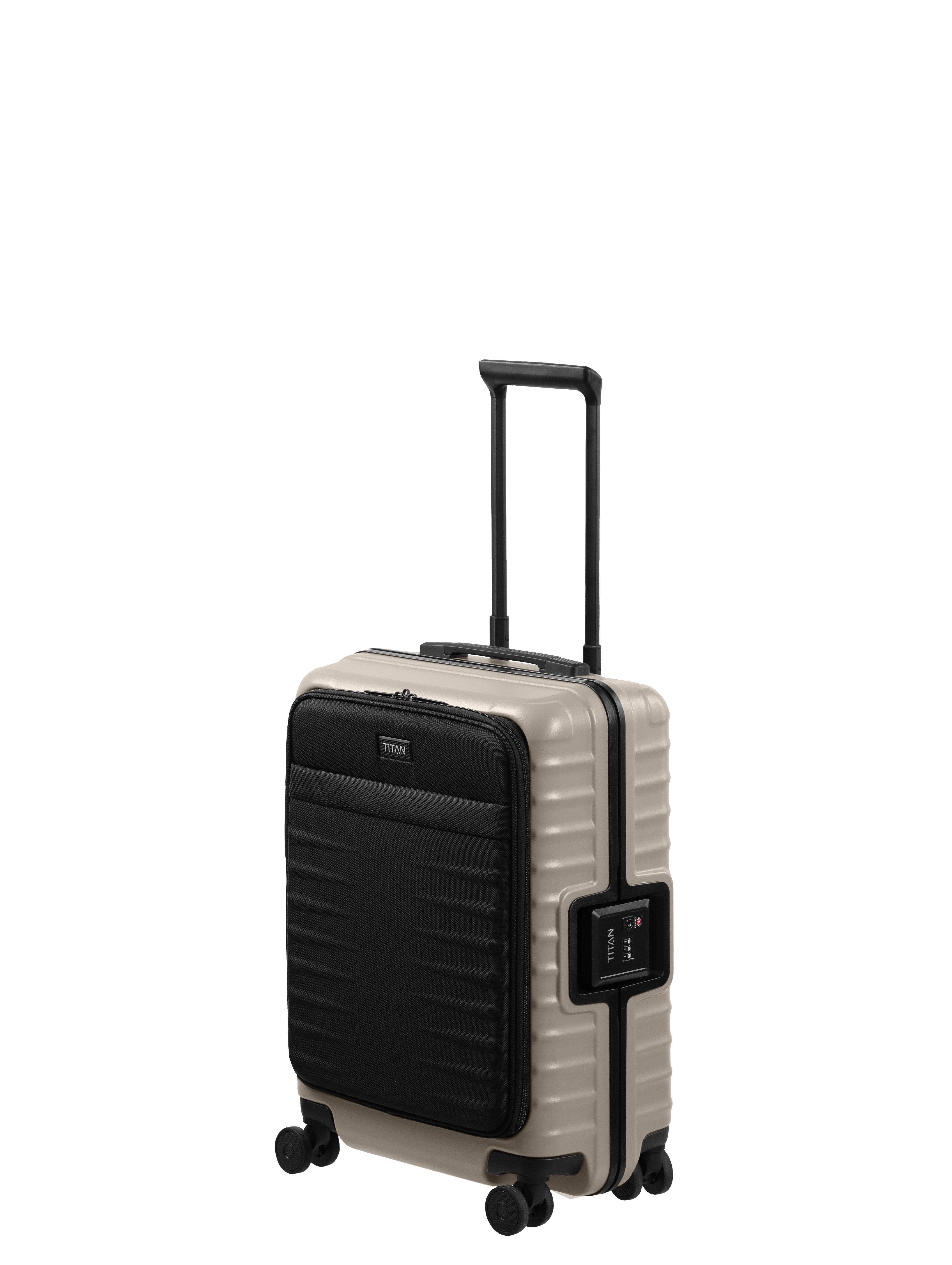 TITAN - Made in Germany Handgepäckkoffer OVERSEAS S23 Business Handgepäcktrolley, 4 Rollen, 17"-Laptopfach, flexible Vortasche und TSA-Schlösser