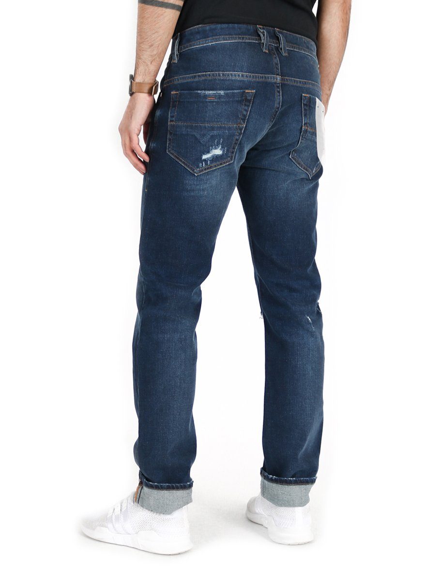 Diesel Slim fit Jeans Herren Destroyed Stretch Hose Thommer 084ZB
