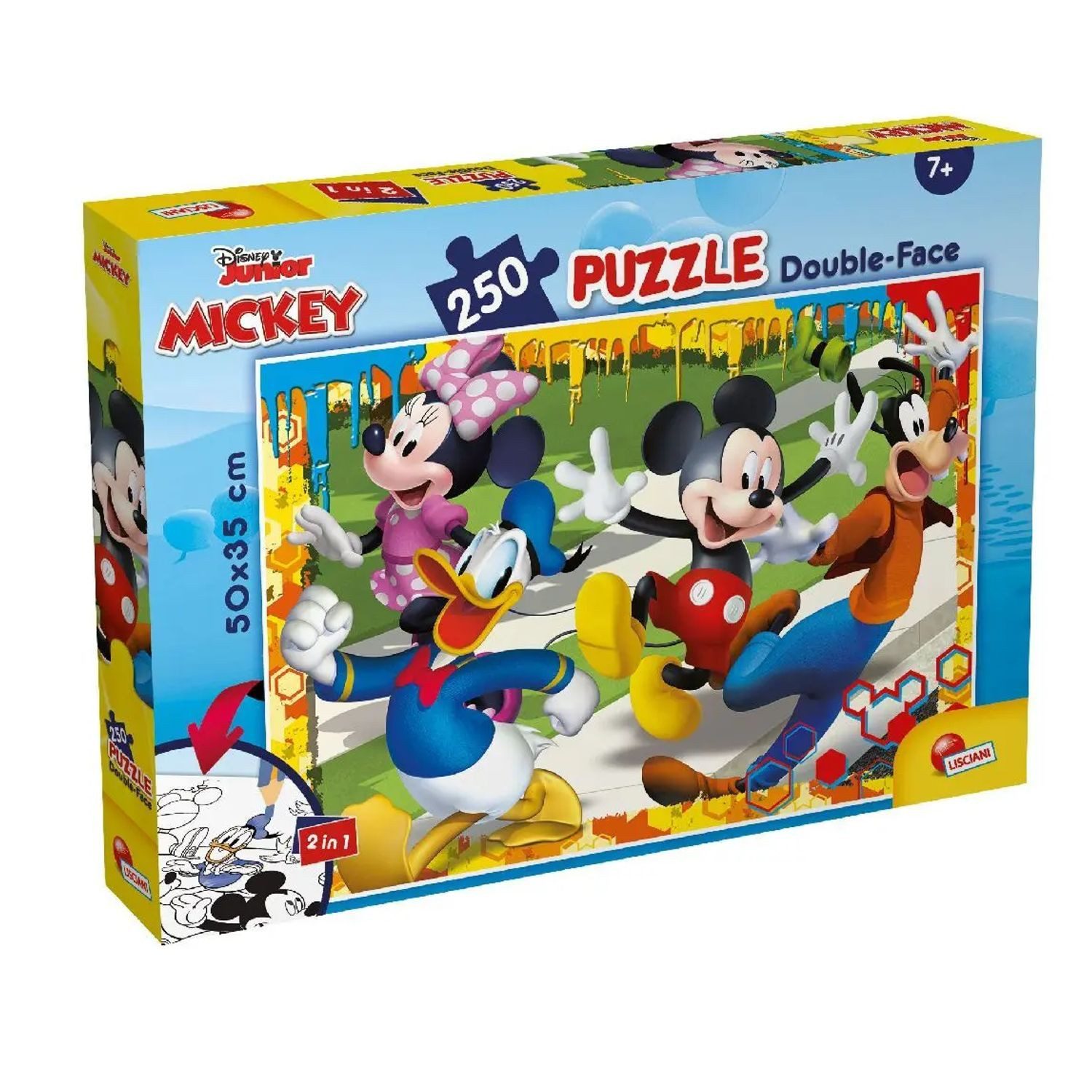 Puzzle Puzzle Df Plus 250 Mickey Mouse - On The Beach (Puzzle), 299 Puzzleteile